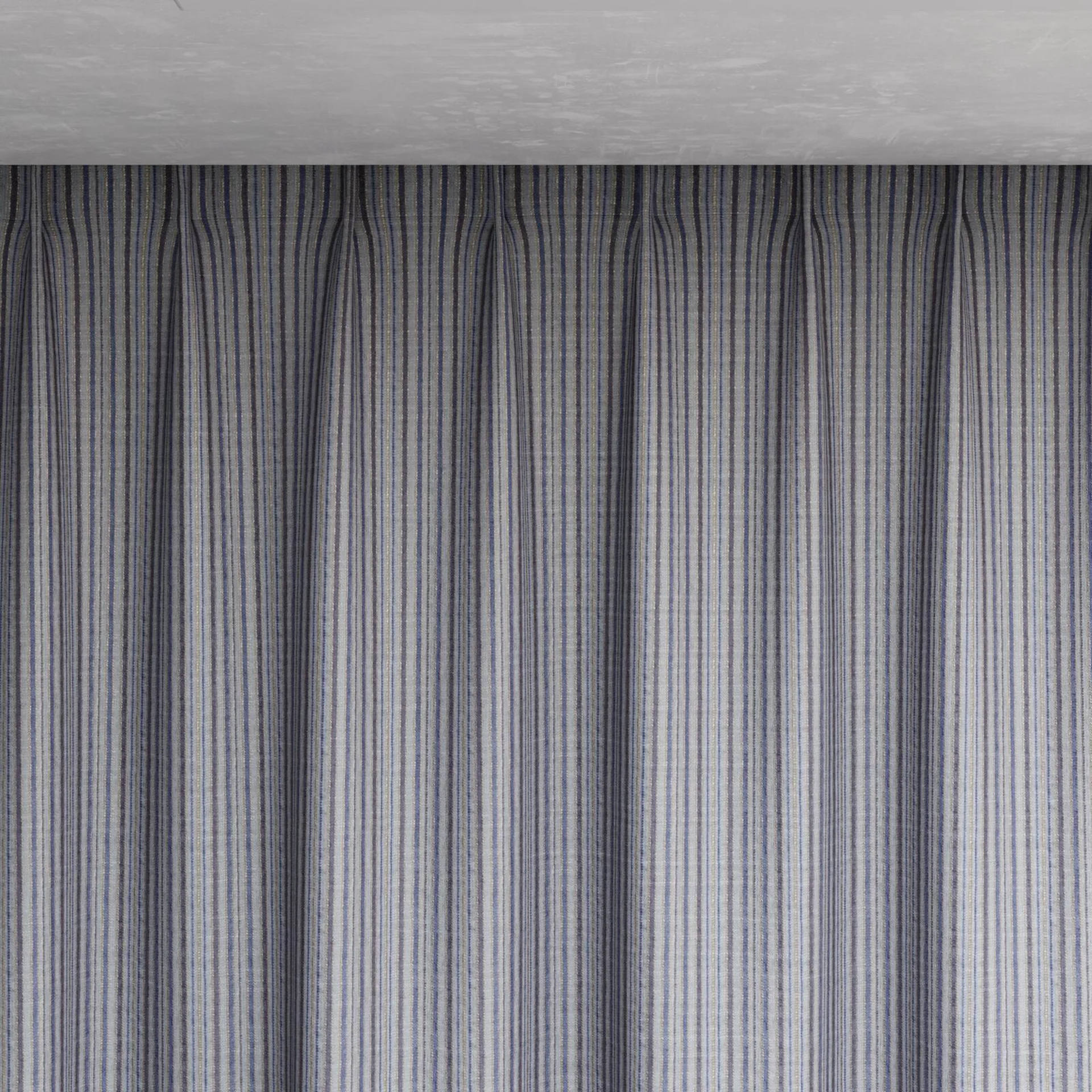 Top view of Oviedo Azure, pinch pleat