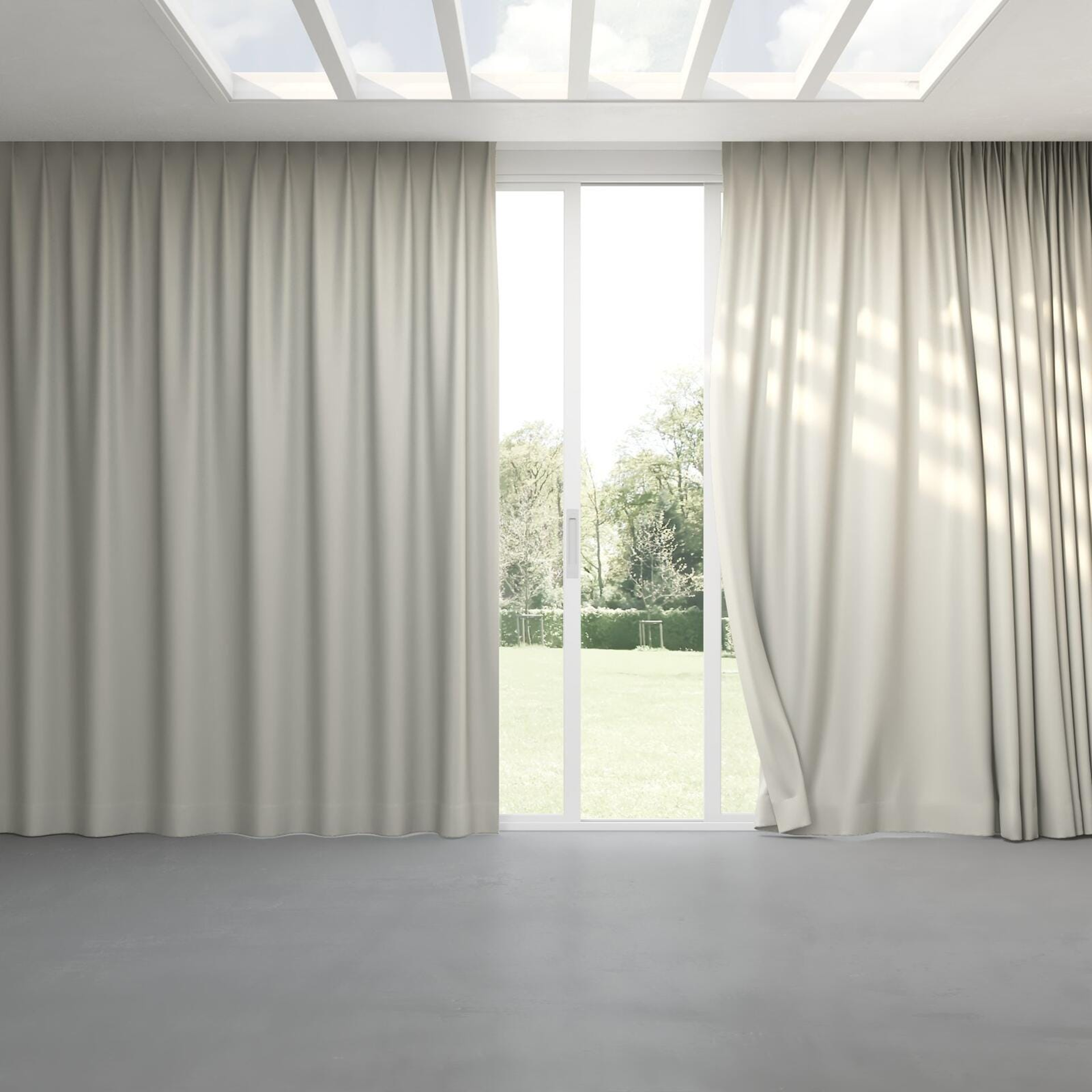 Full view of Atelier Willow, pinch pleat