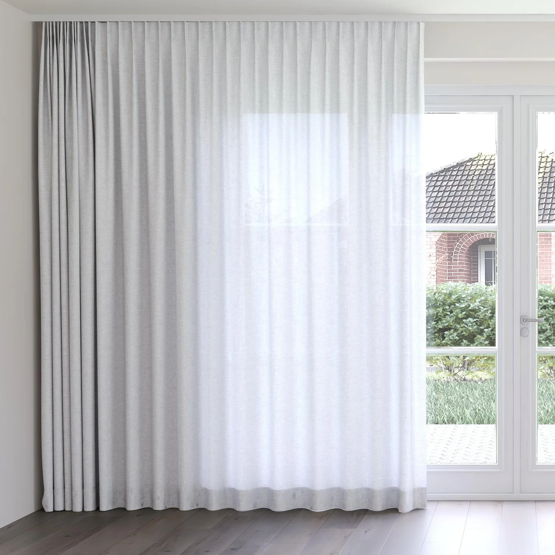 Front view of Envoy 2 Winter 320cm, on curtain rail