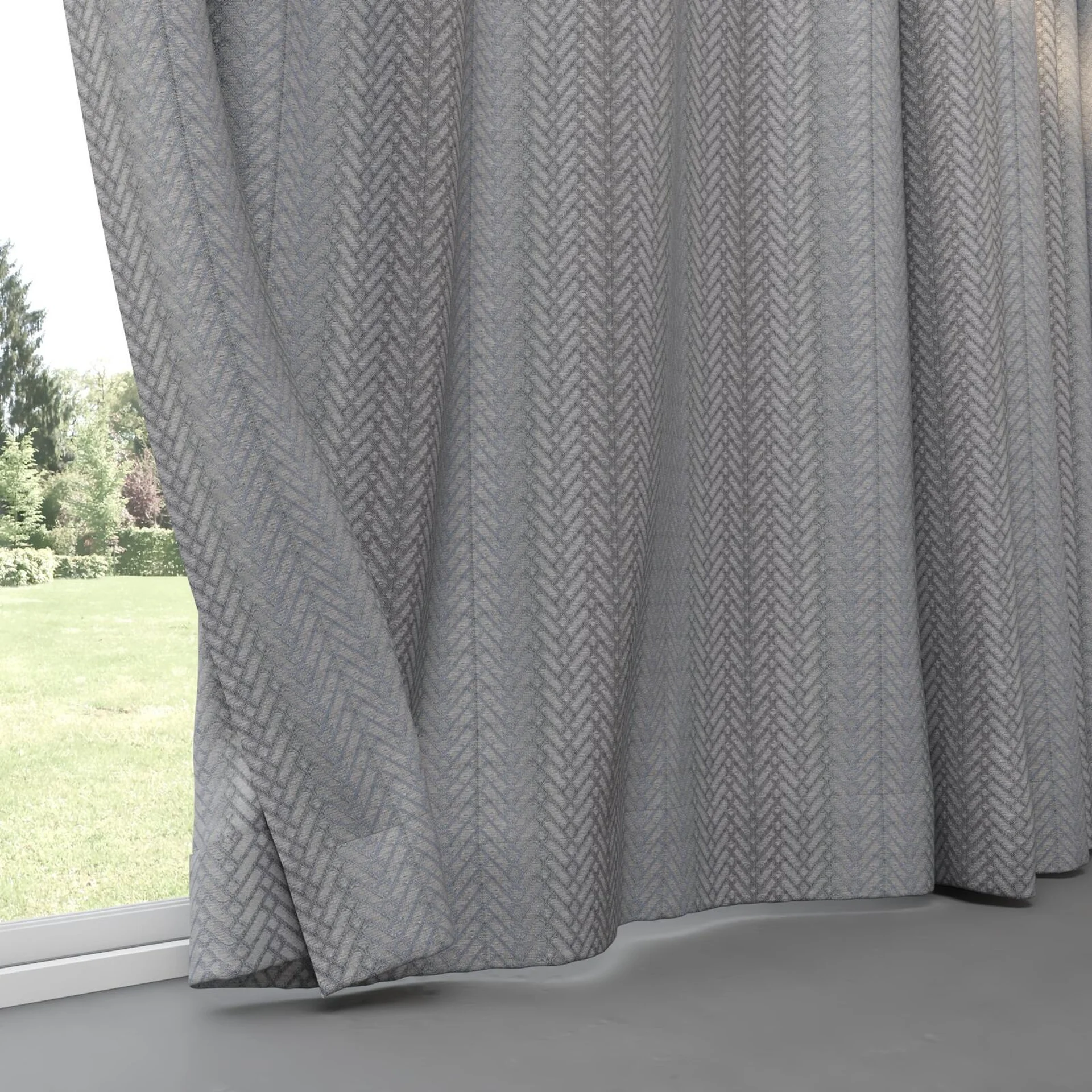Bottom view of Laneway Cloud, pinch pleat