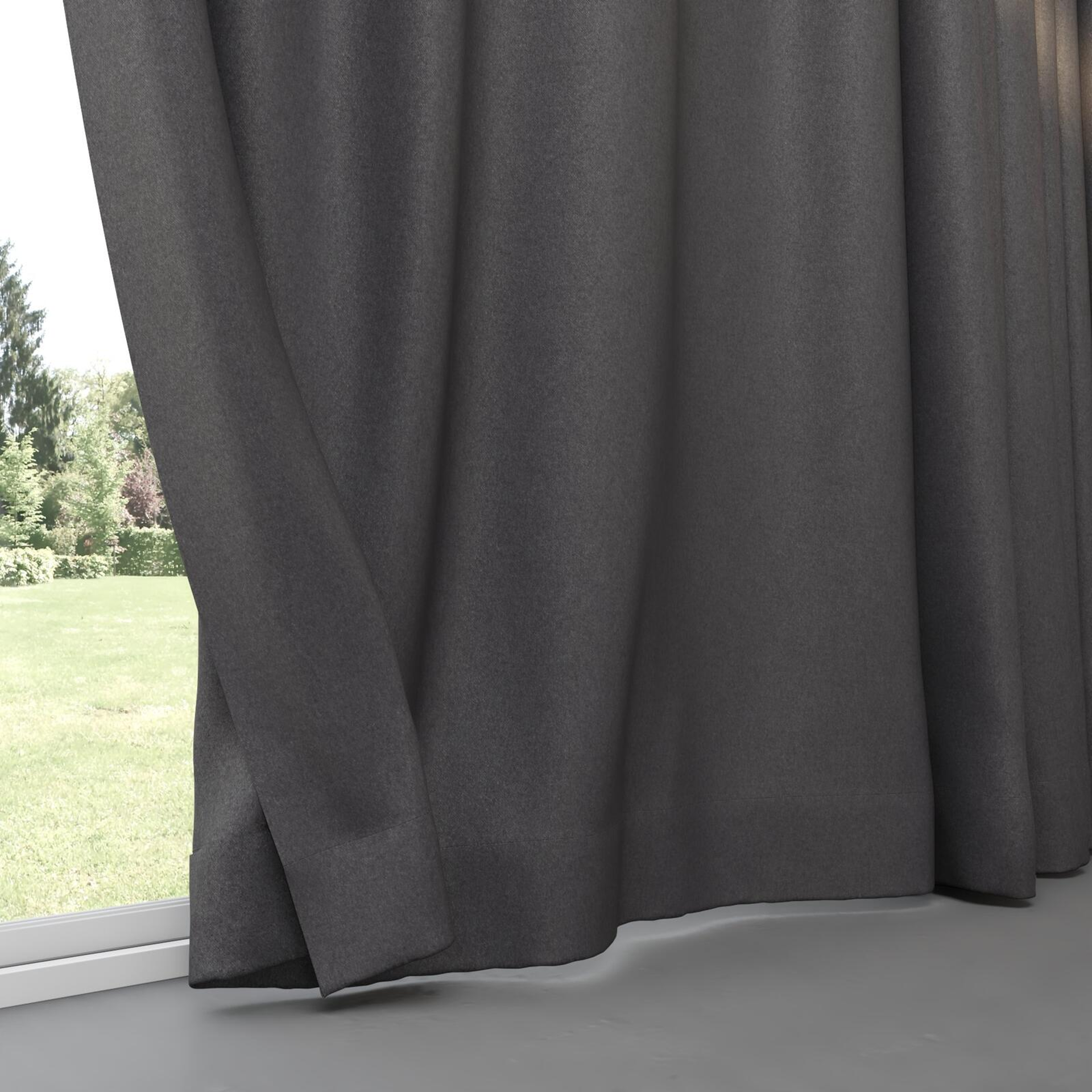 Bottom view of Woolly/Woolen Anthracite, pinch pleat