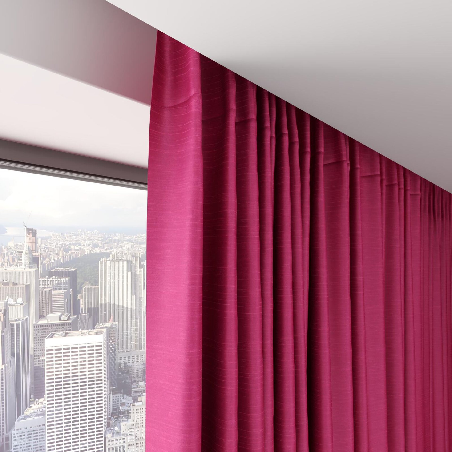 Top view of Silky Magenta, on hidden rail
