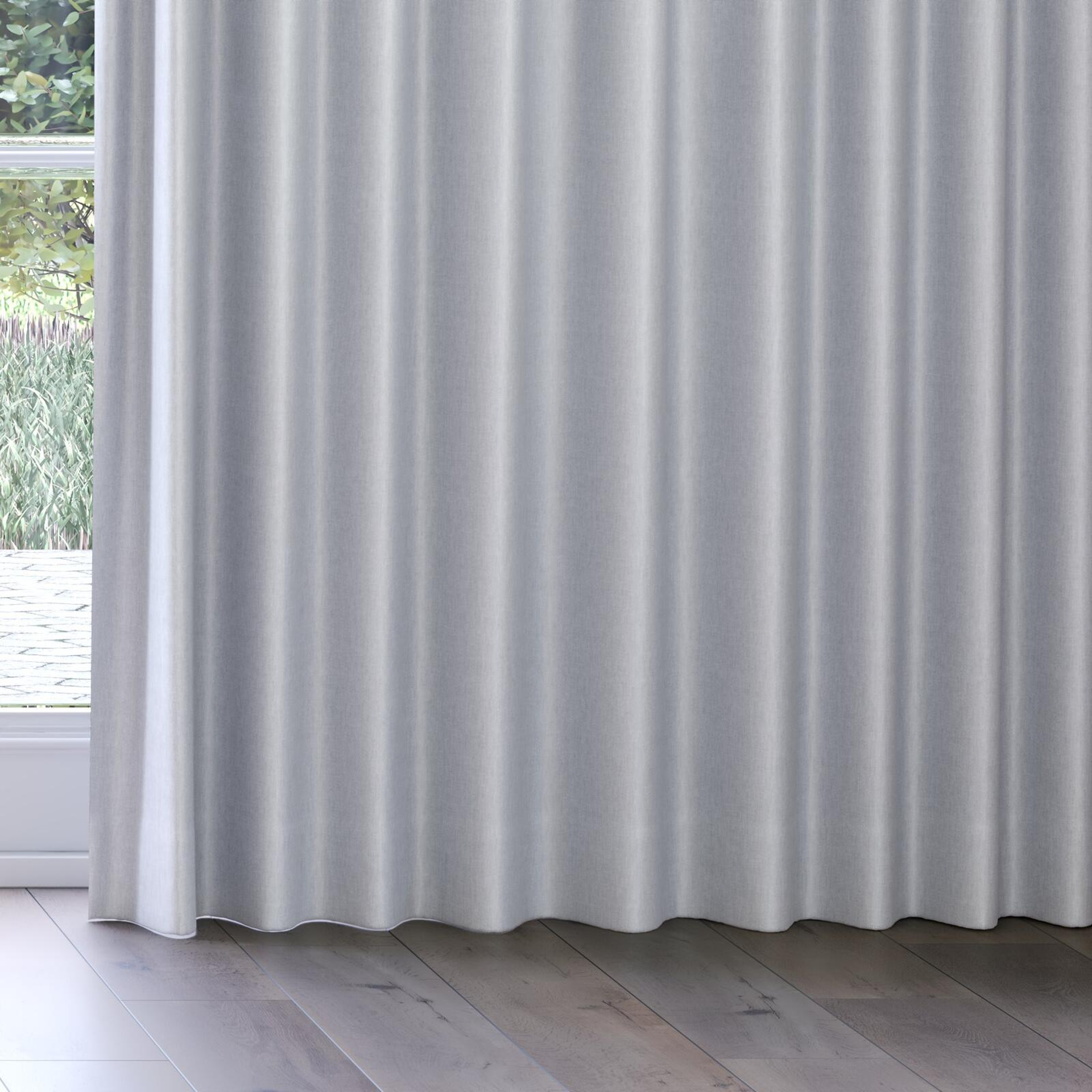 Bottom view of Fiji Feather, on curtain rail