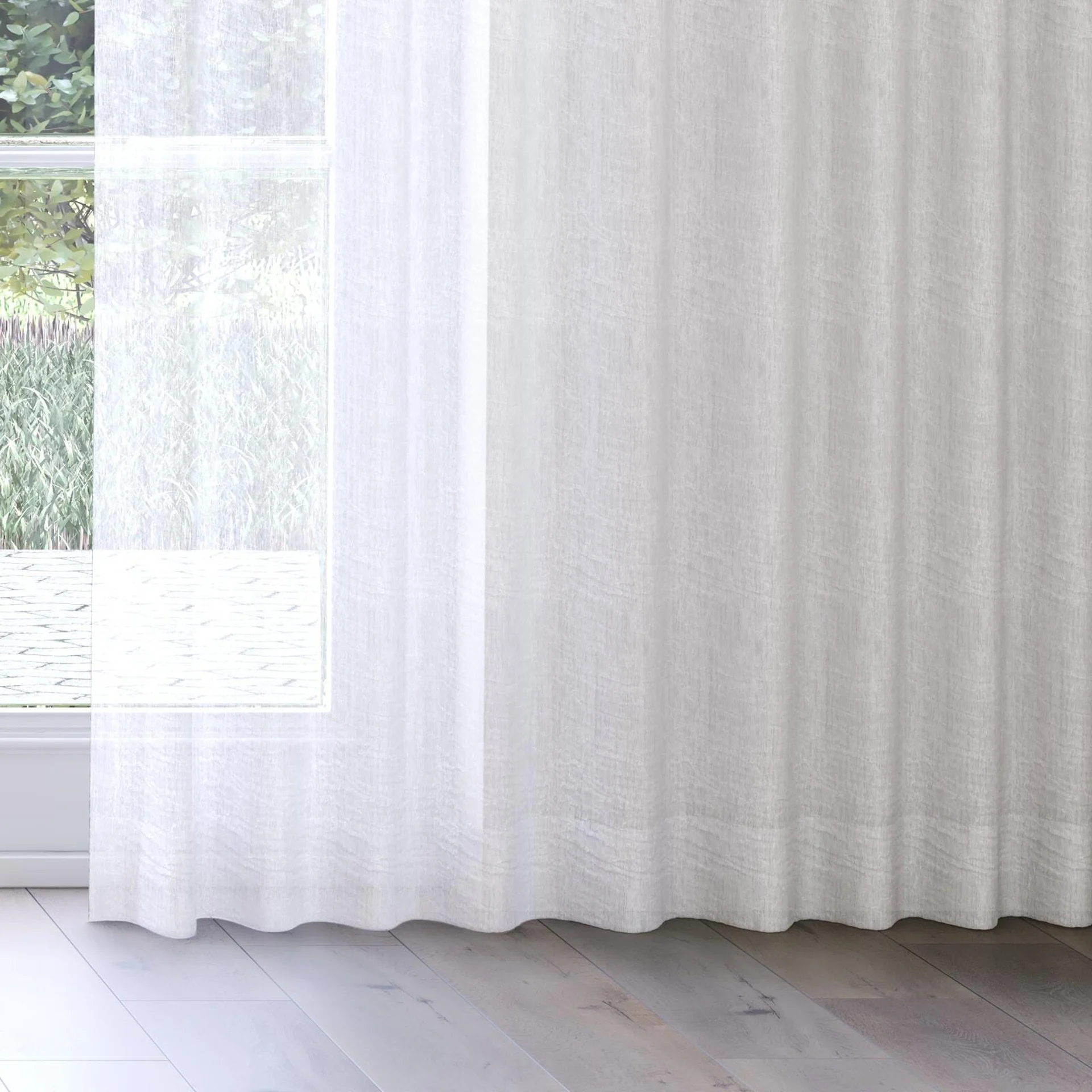 Bottom view of Vapour Crystal, on curtain rail