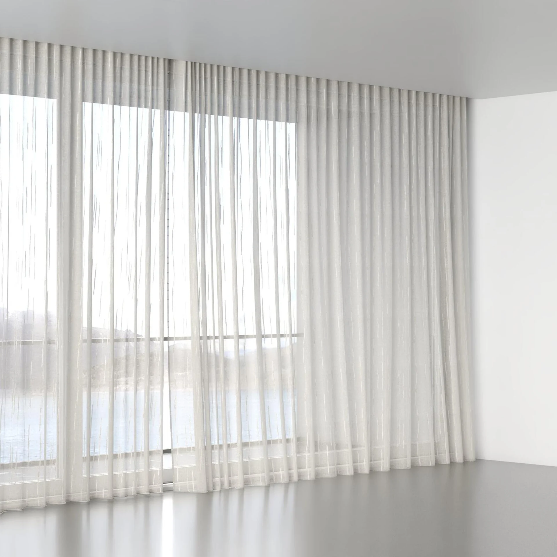 Full view of Tidal Linen, wave pleat
