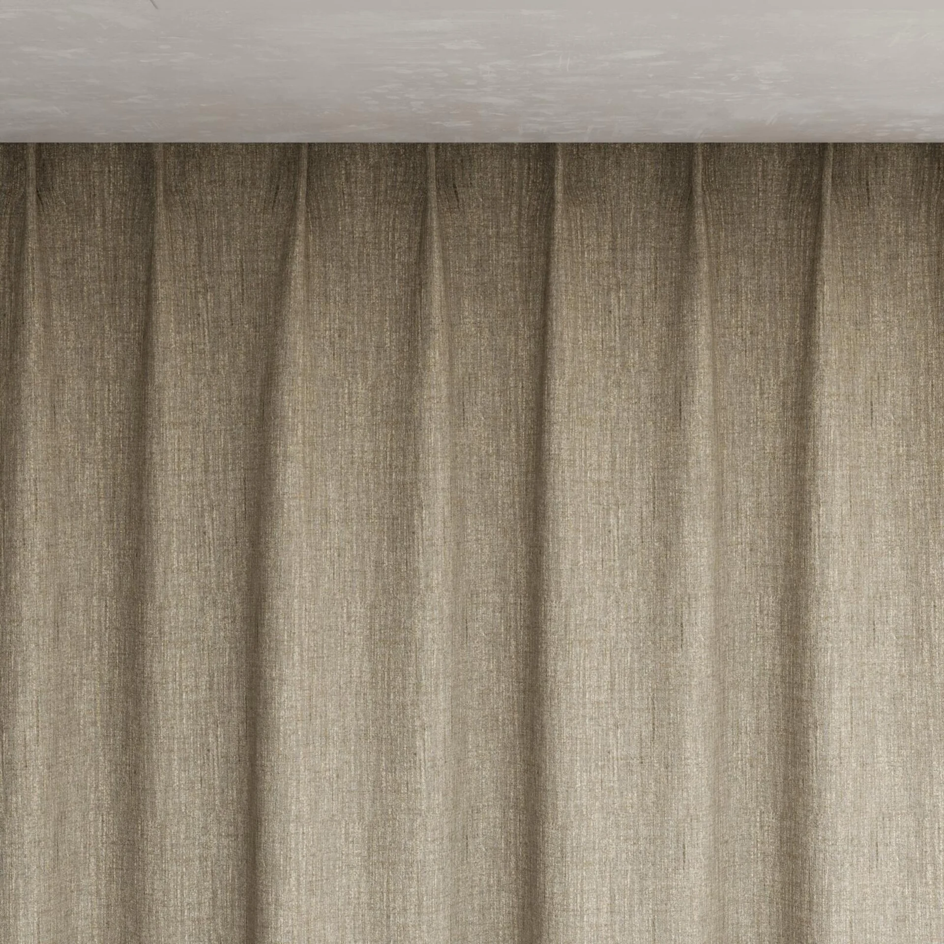 Top view of Dryland Stucco, pinch pleat