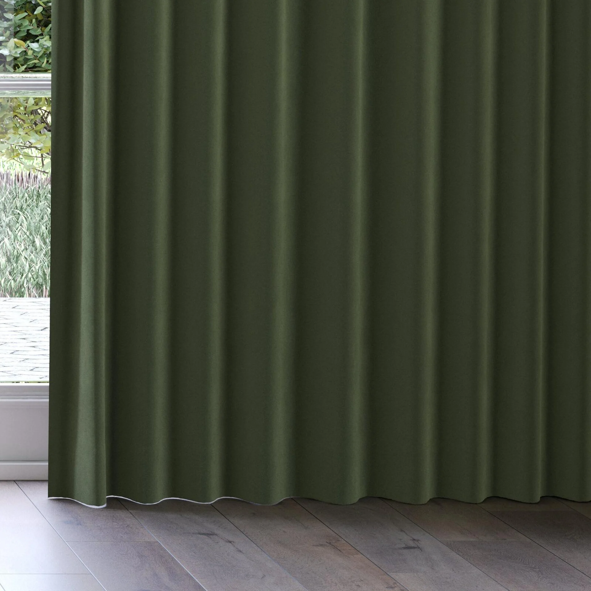 Bottom view of Vienna Botanical, on curtain rail