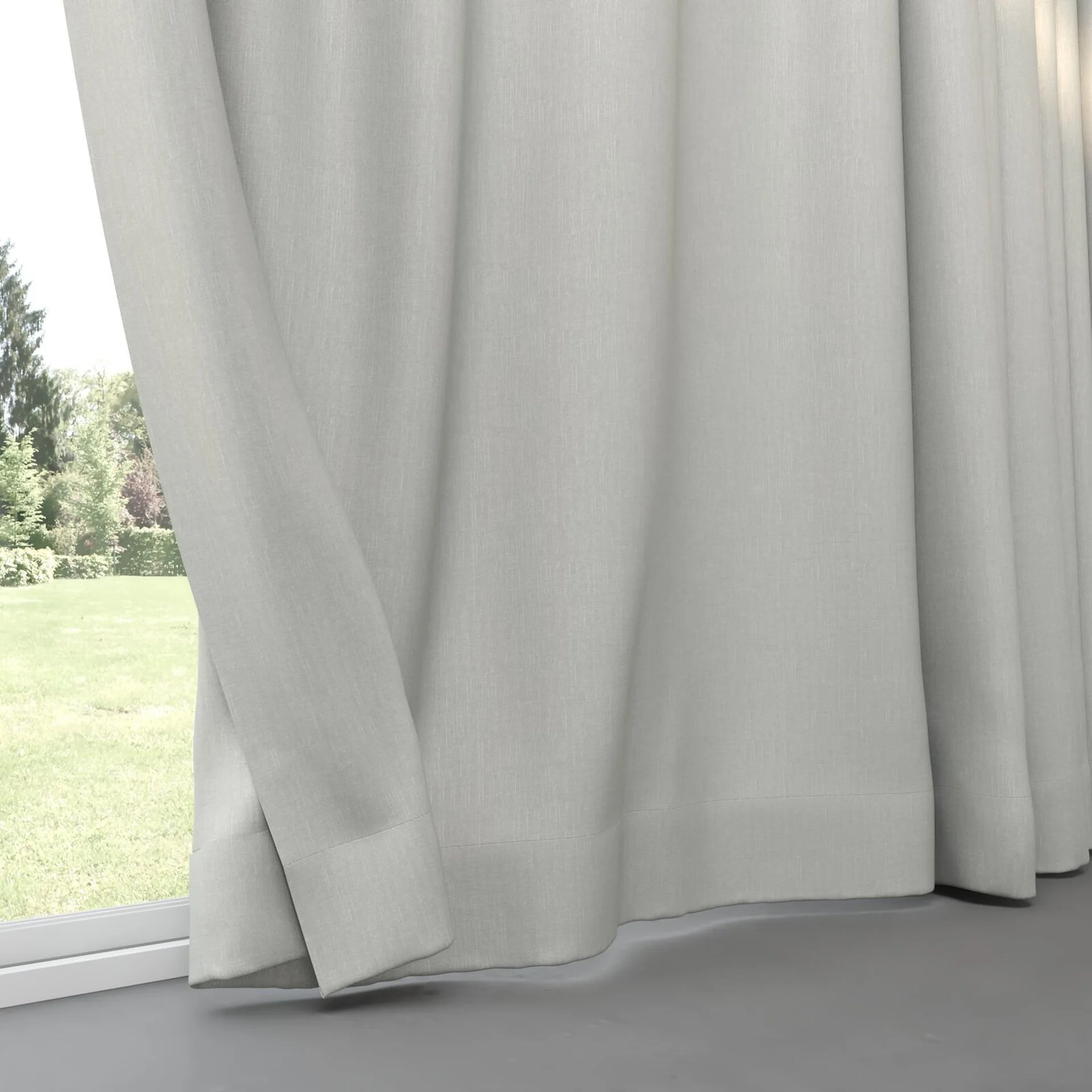 Bottom view of Bavaria Dove, pinch pleat