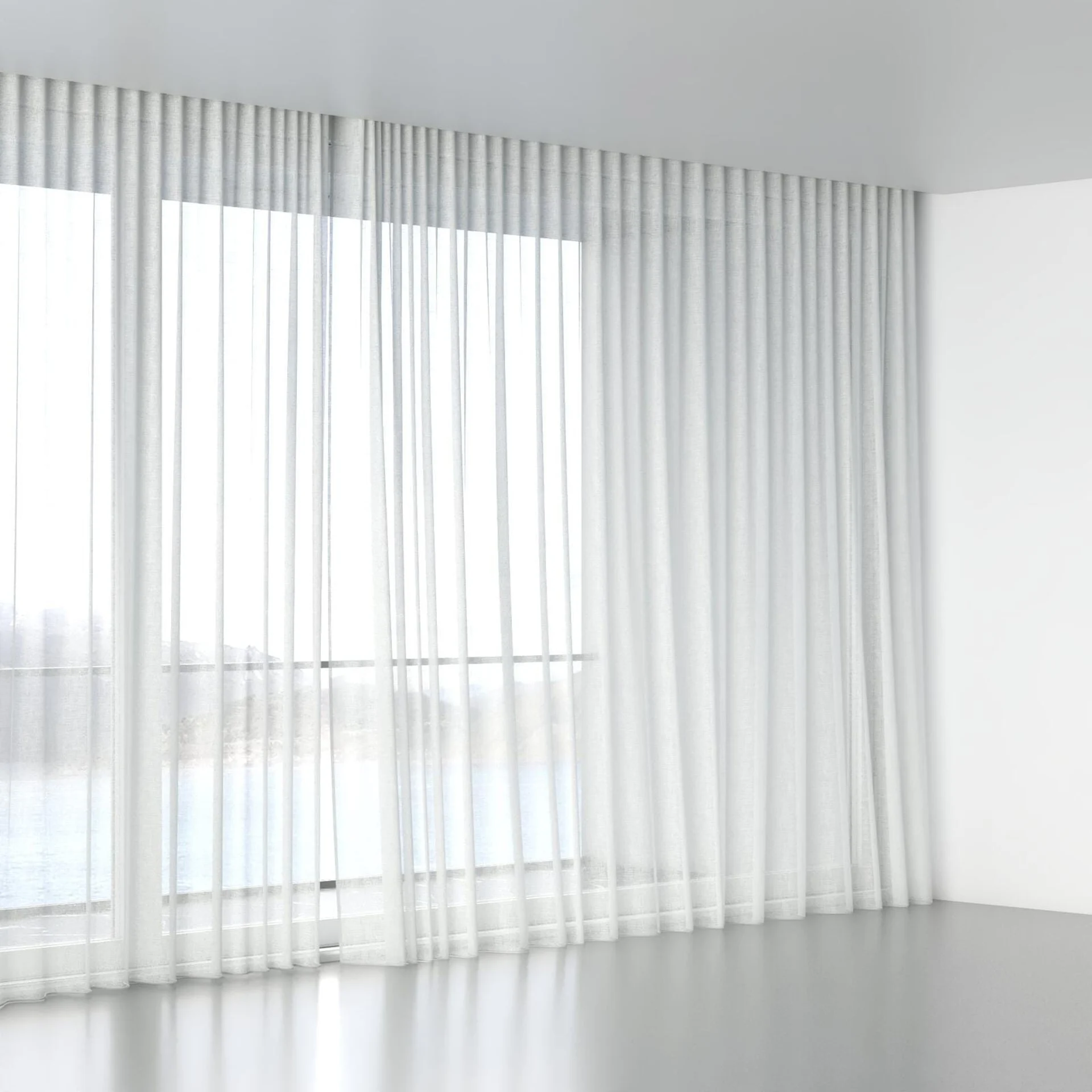 Full view of Statement Snow, wave pleat