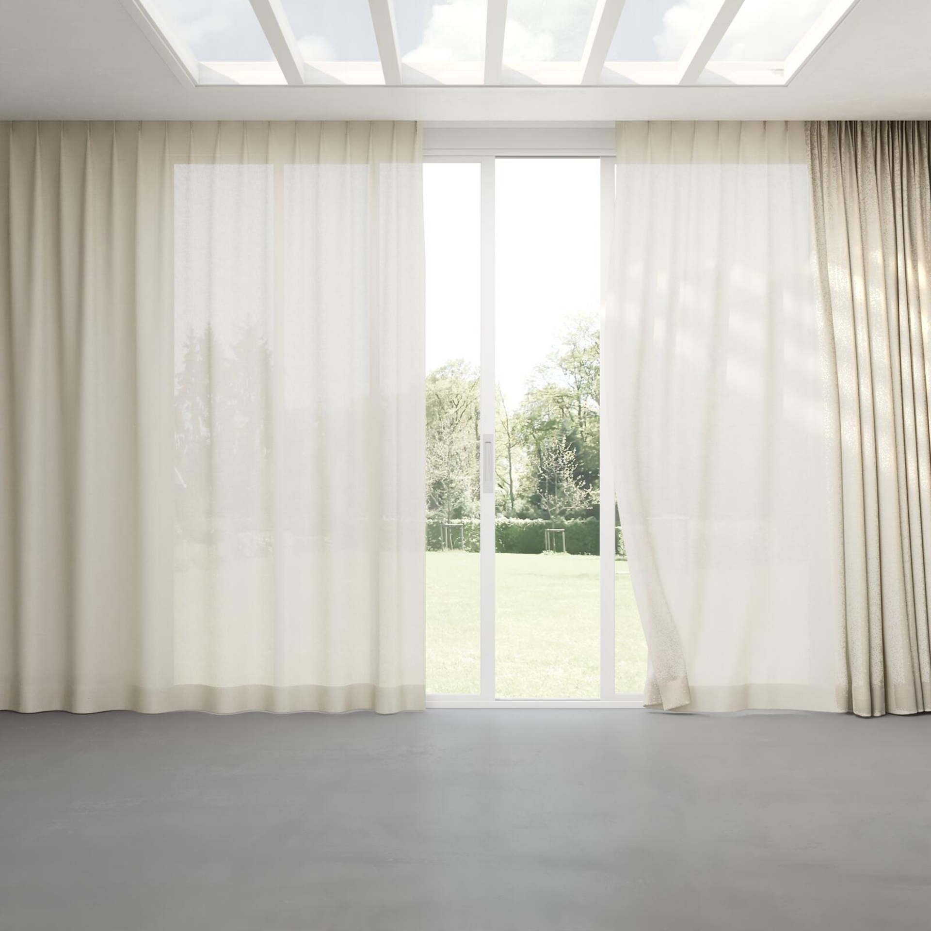 Full view of Revel Linen, pinch pleat