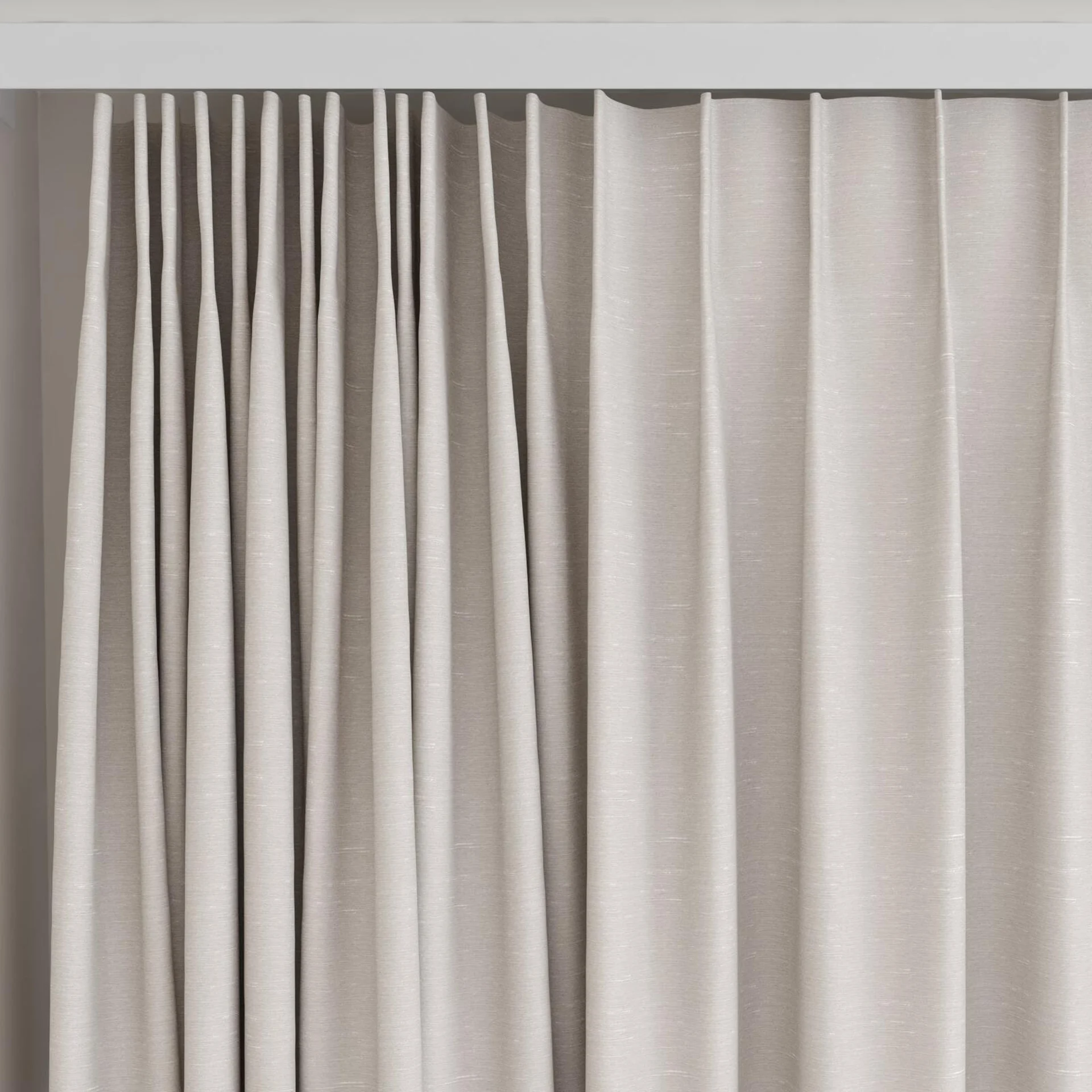 Top view of Maharaja II Oyster, on curtain rail