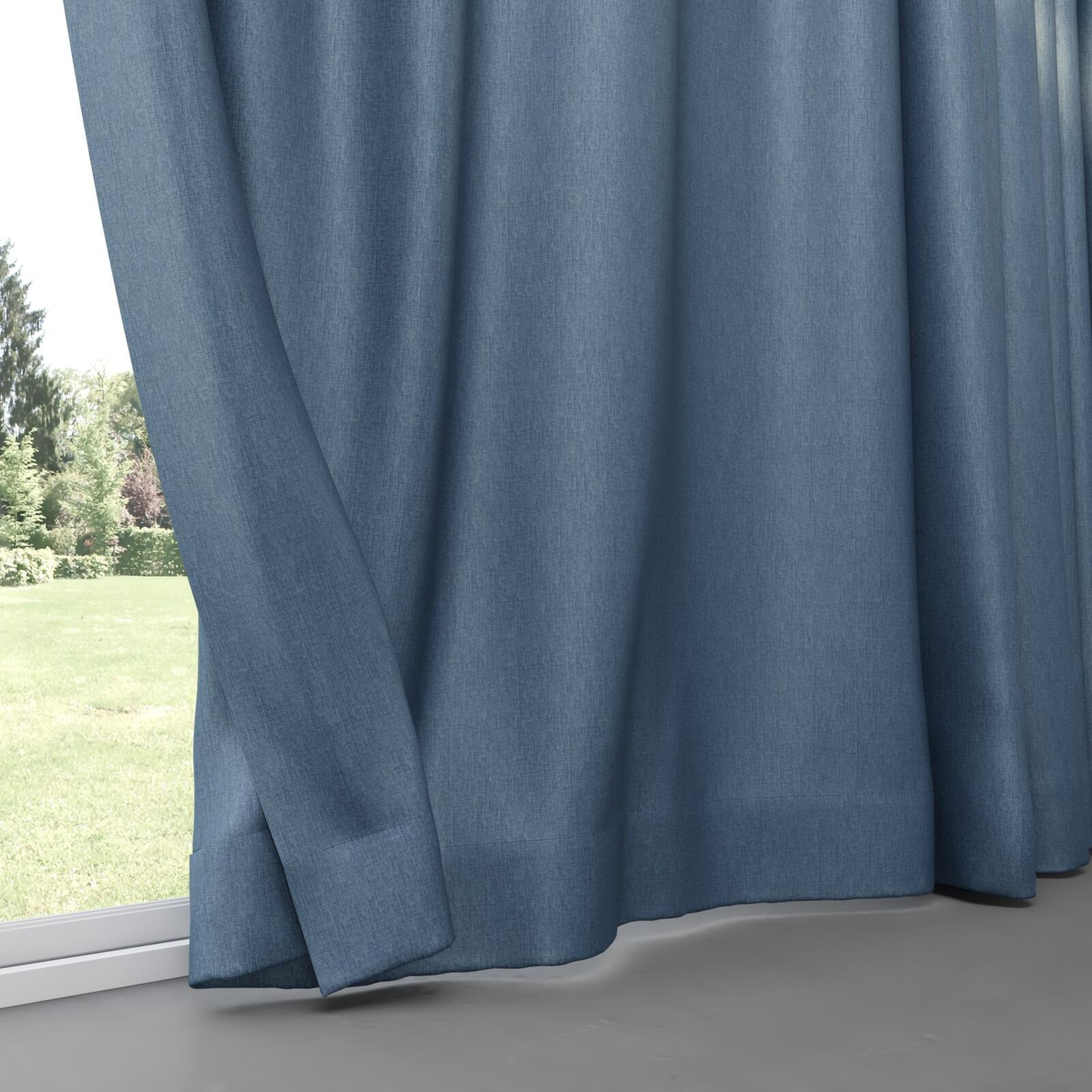 Bottom view of Matrix Denim, pinch pleat
