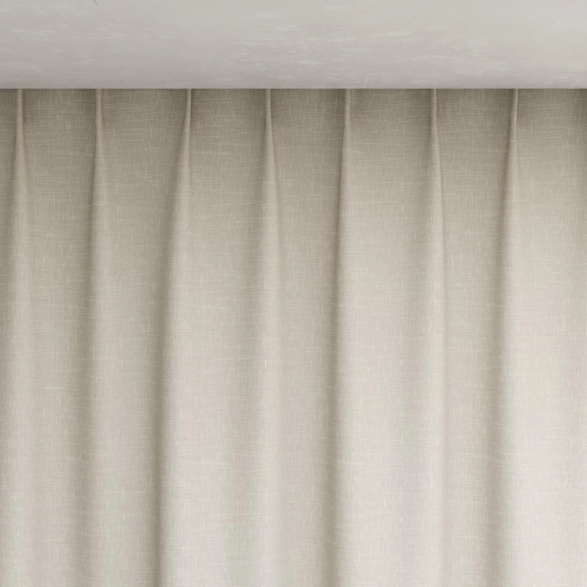 Top view of Artemis Linen, pinch pleat