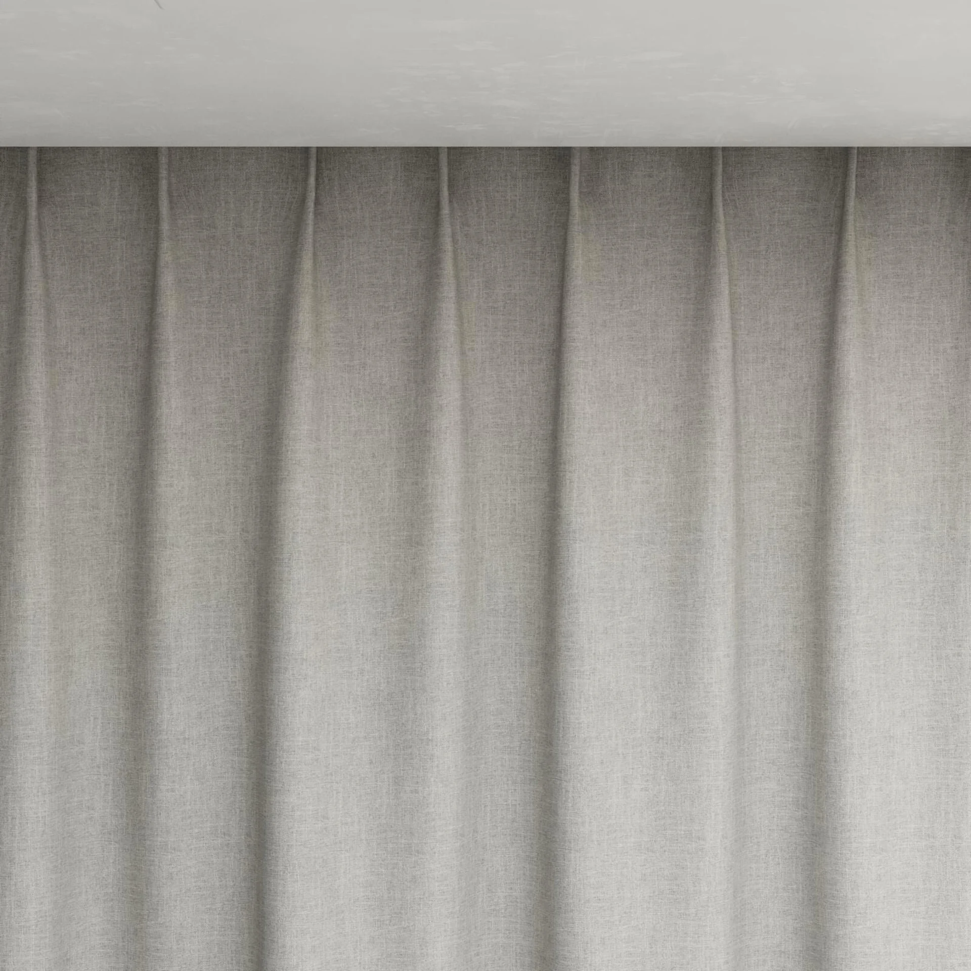 Top view of Retreat II Cement, pinch pleat