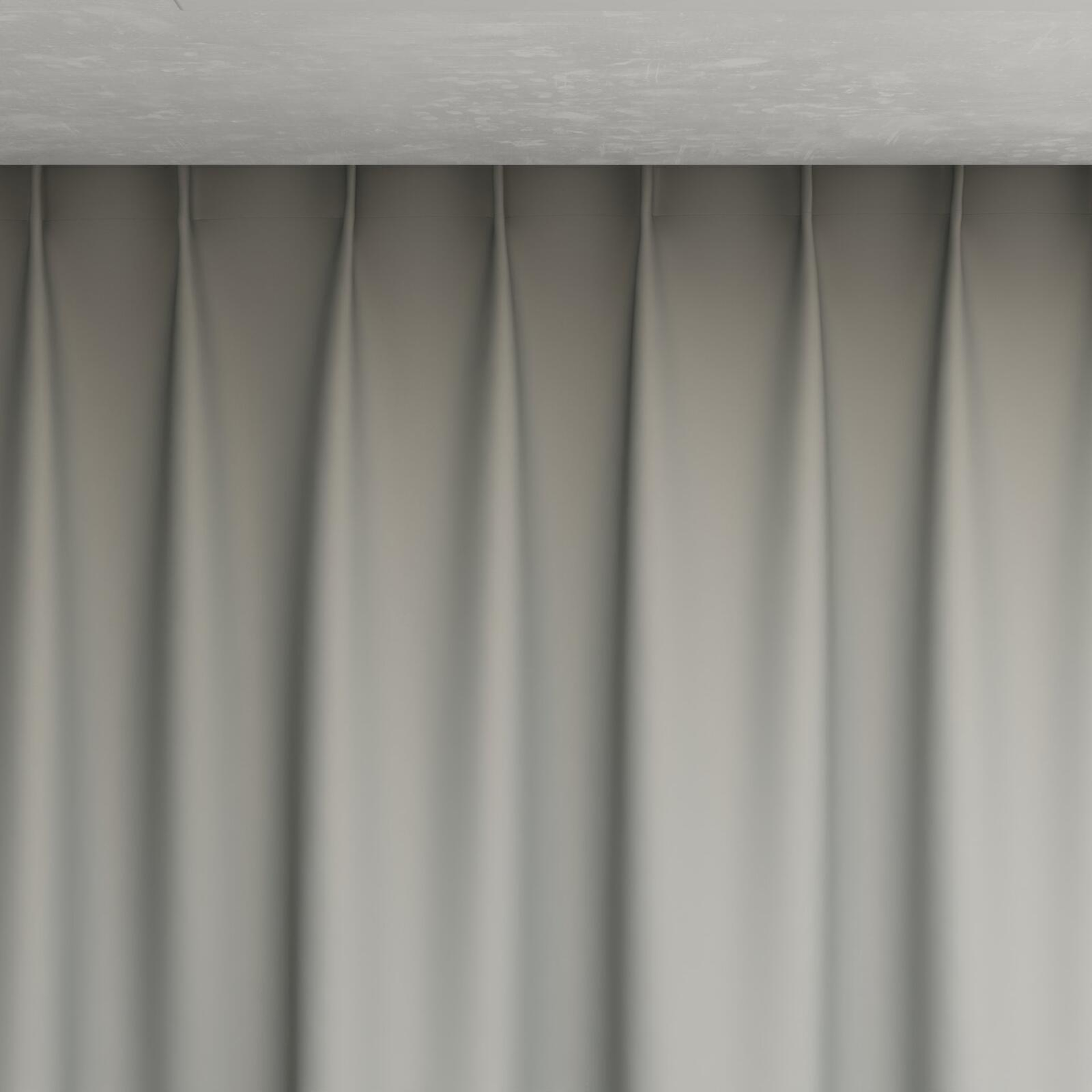 Top view of Ultra Dim Silver, pinch pleat