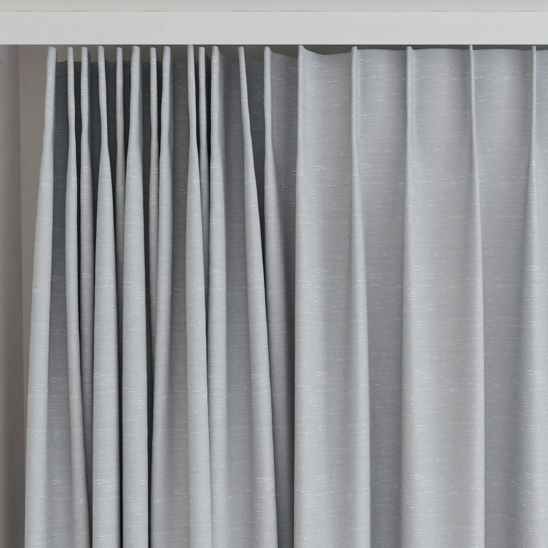 Top view of Maharaja II Opal, on curtain rail