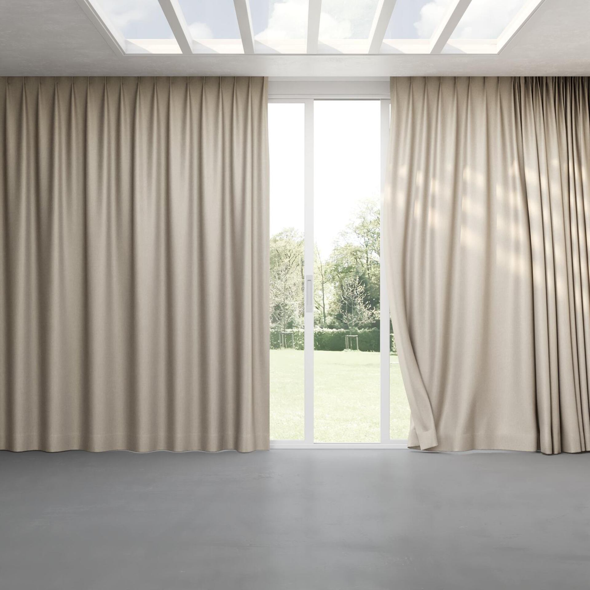 Full view of Fiji Antique, pinch pleat