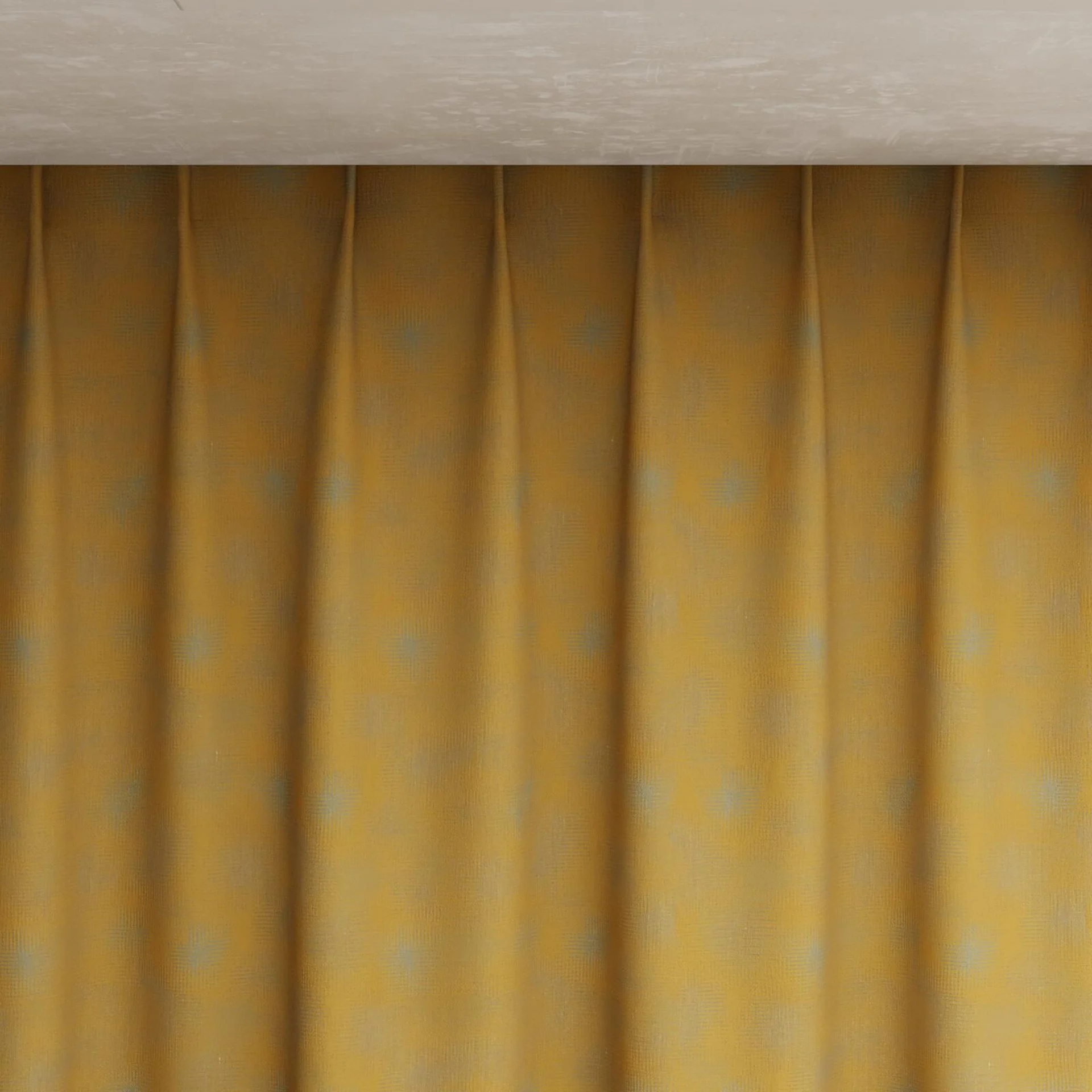 Top view of Juniper Gold, pinch pleat