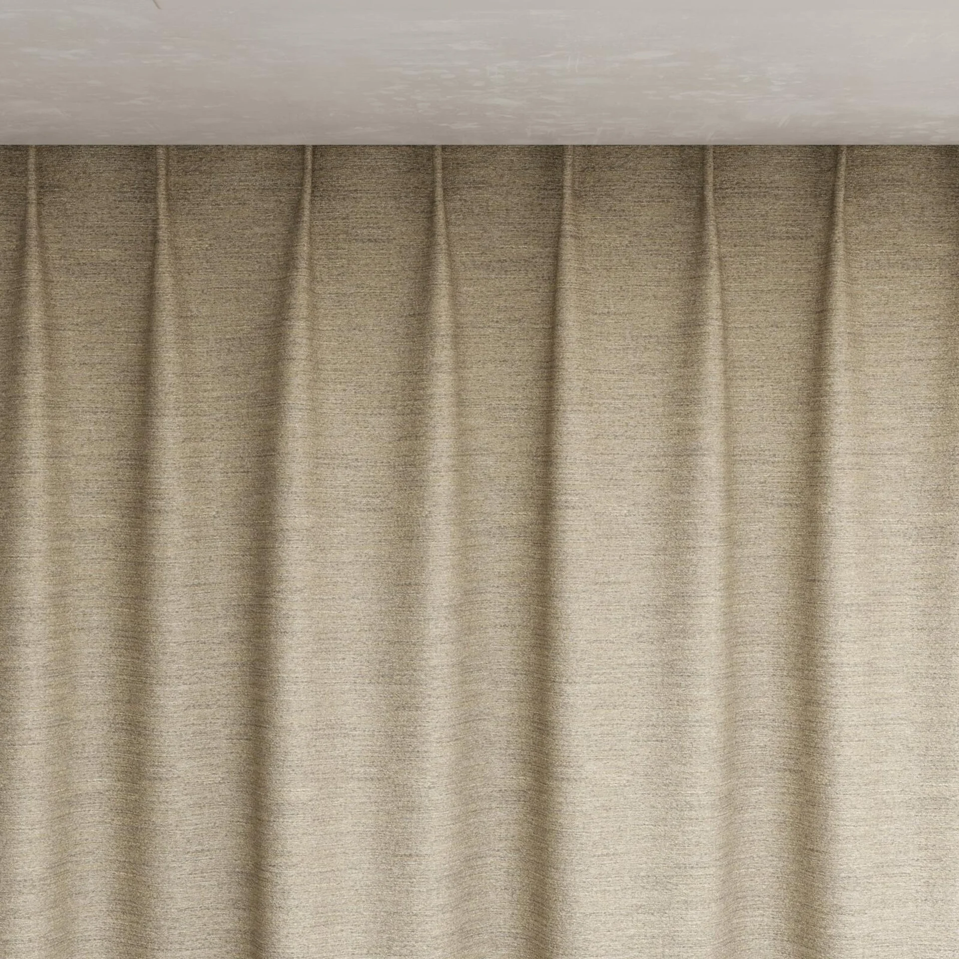 Top view of Ecliptic Flax, pinch pleat