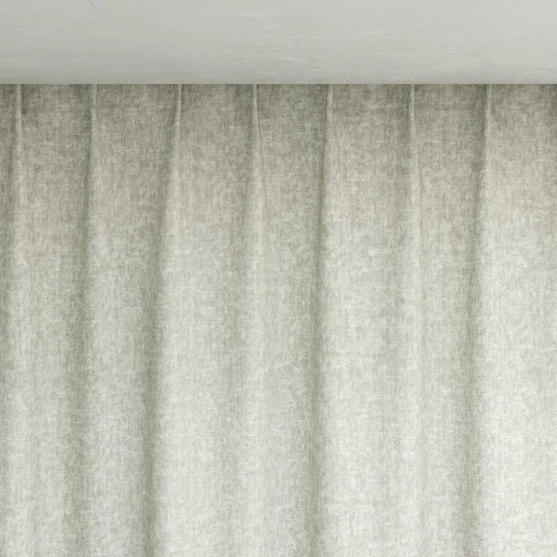 Top view of Renaissance Silver, pinch pleat