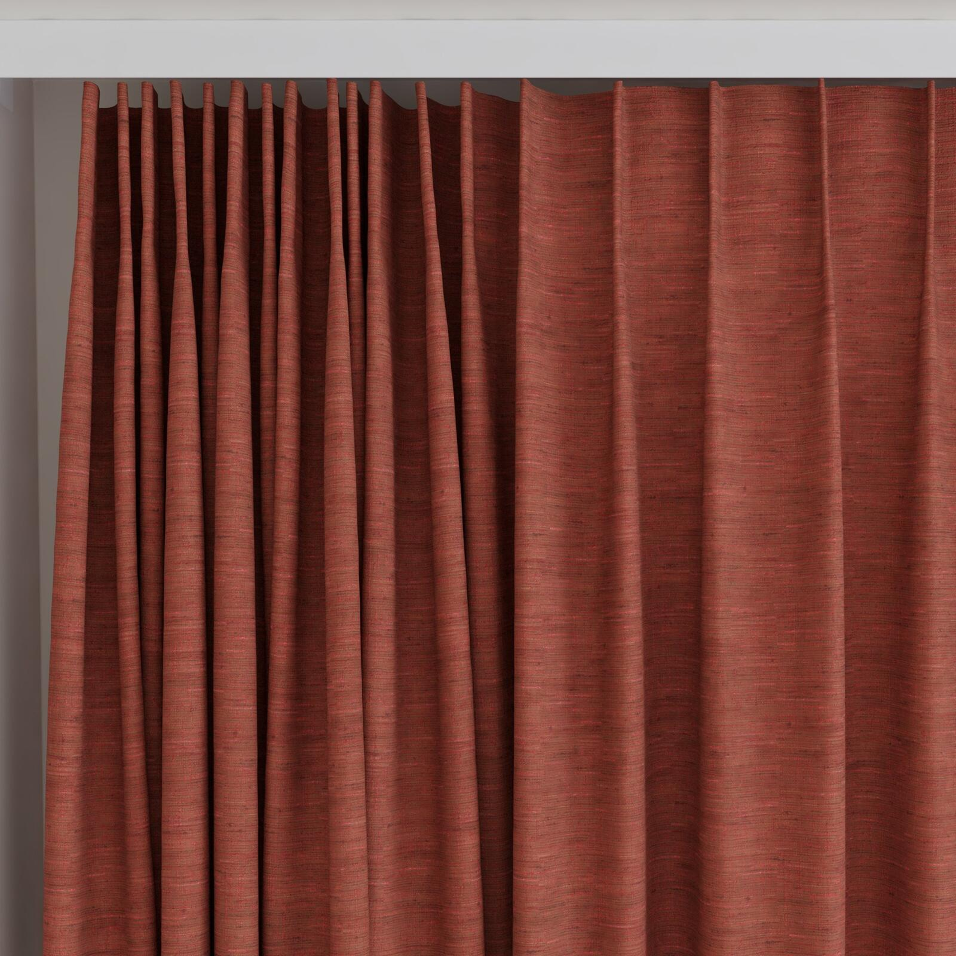 Top view of Venus Berry, on curtain rail