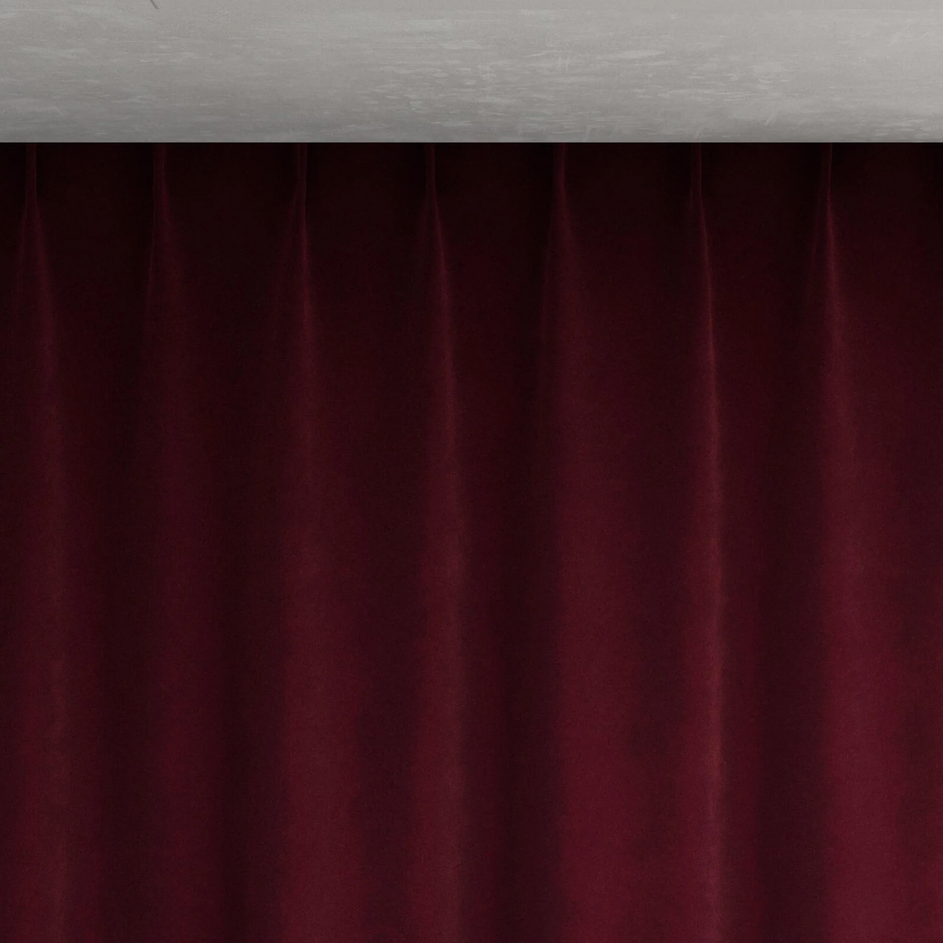 Top view of Lux Velvet Port 8614, pinch pleat