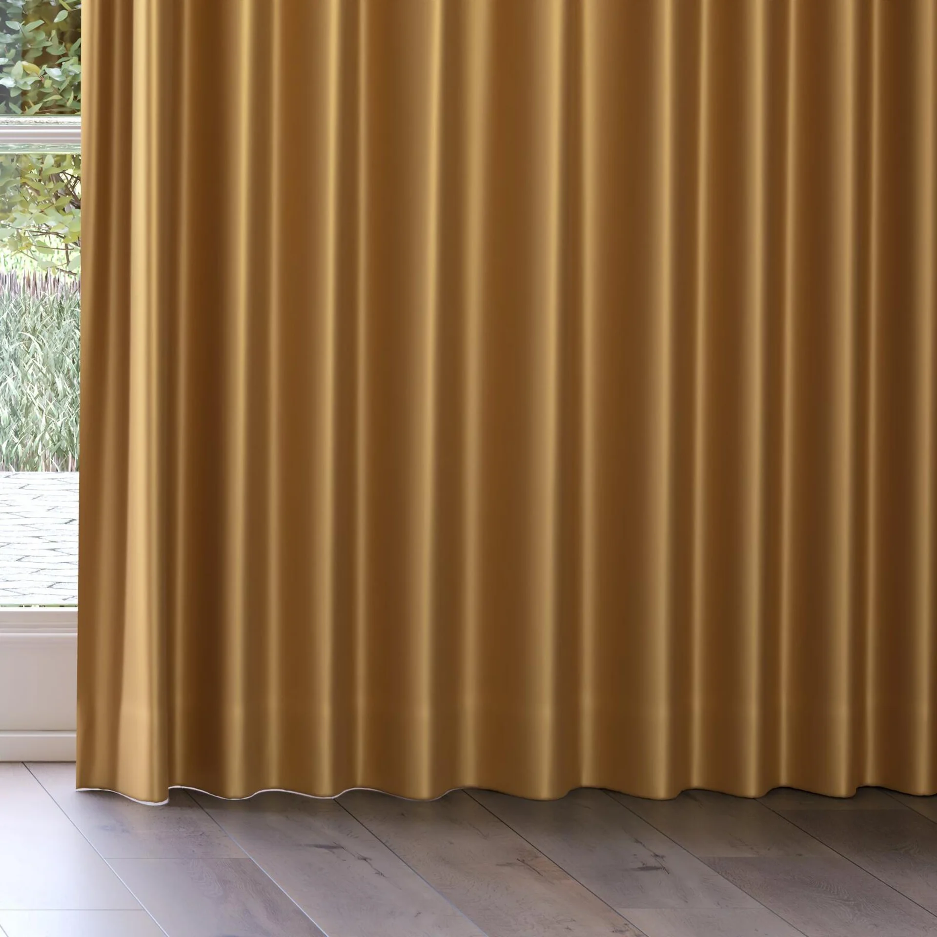 Bottom view of North Face Mimosa, on curtain rail