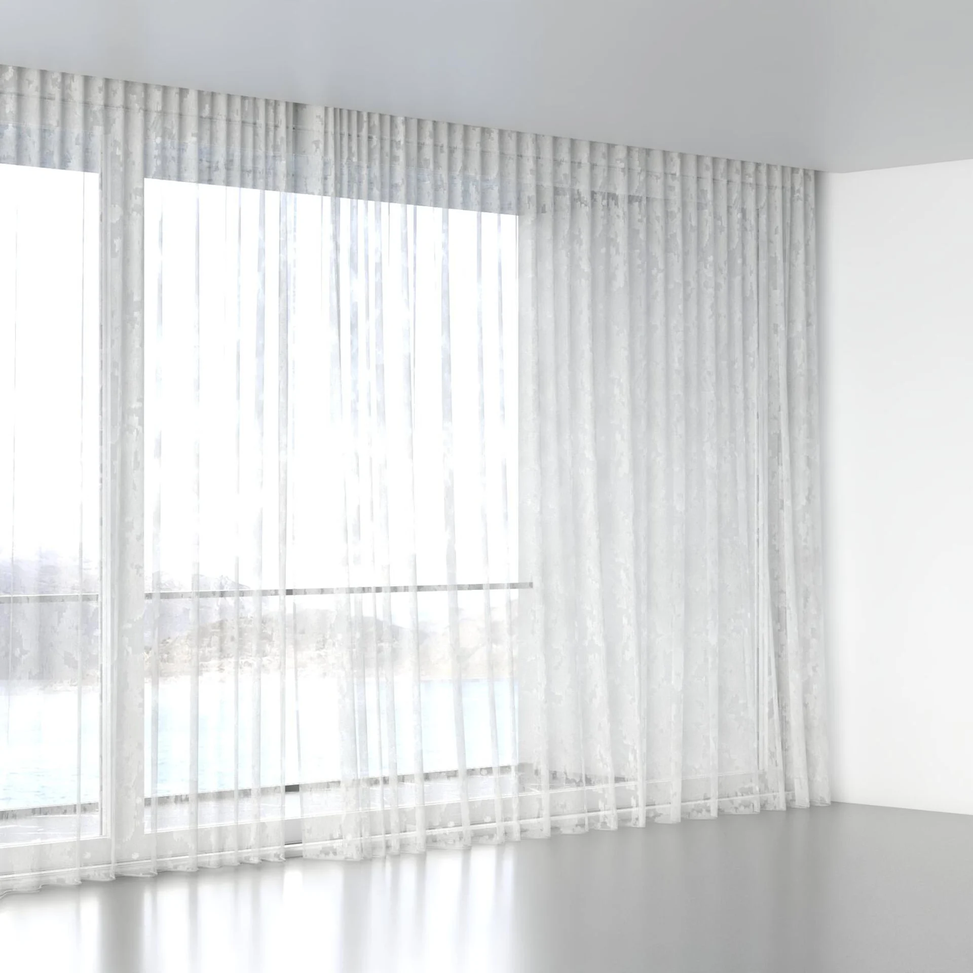 Full view of Triora Snow, wave pleat
