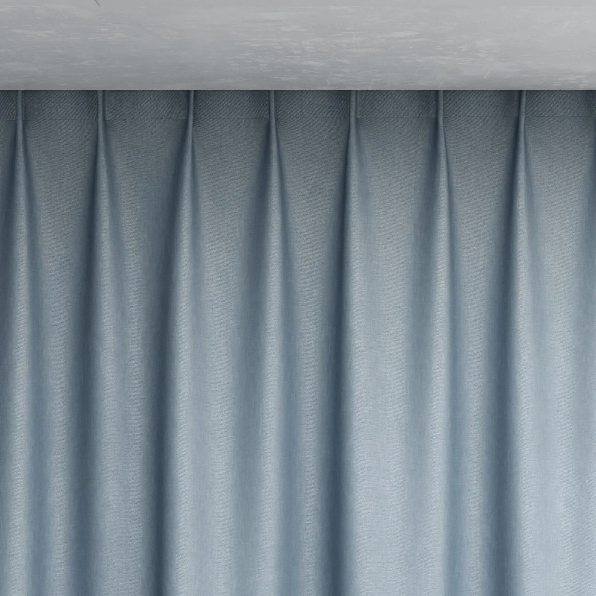 Top view of Glamour Sky, pinch pleat