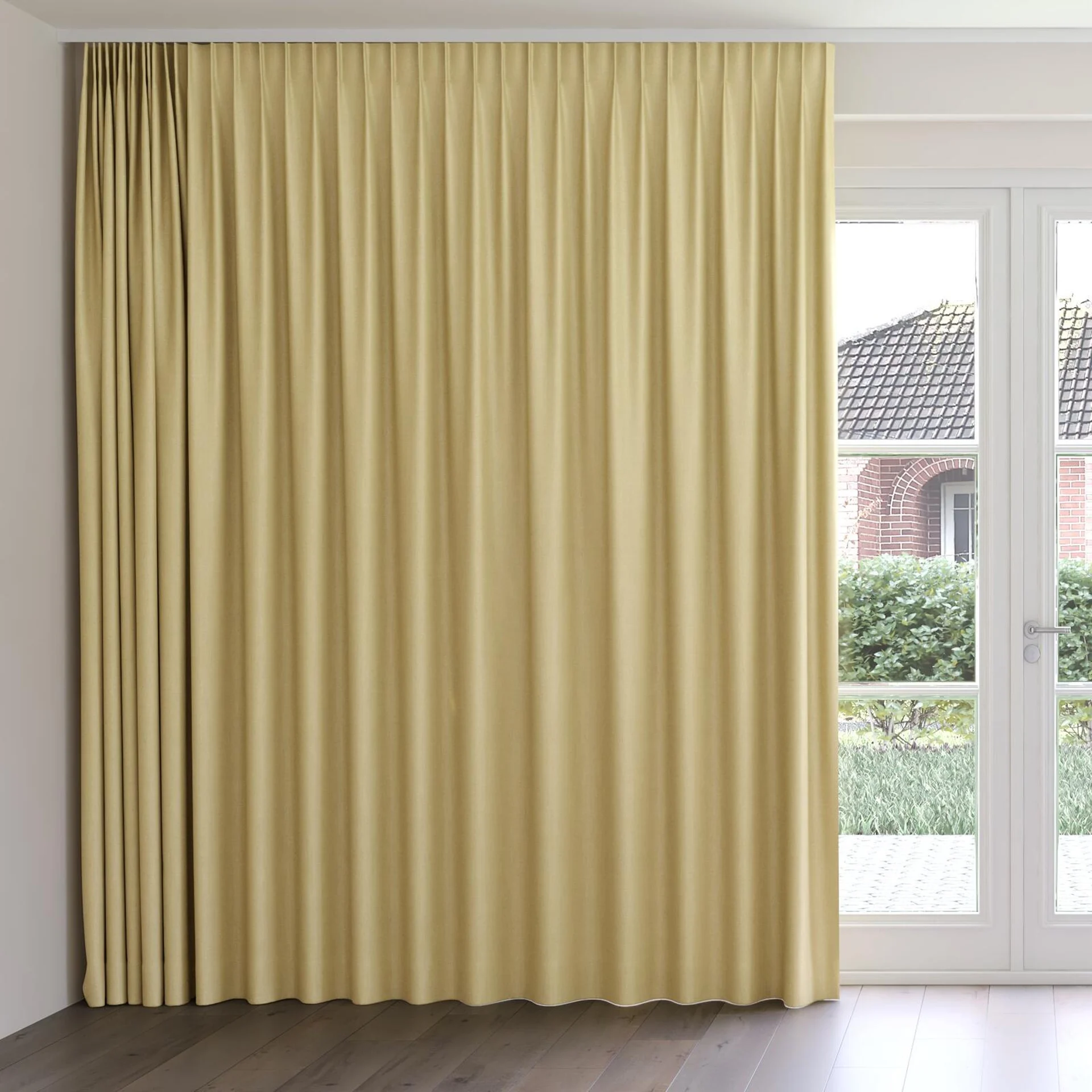 Front view of Gent Sun, on curtain rail