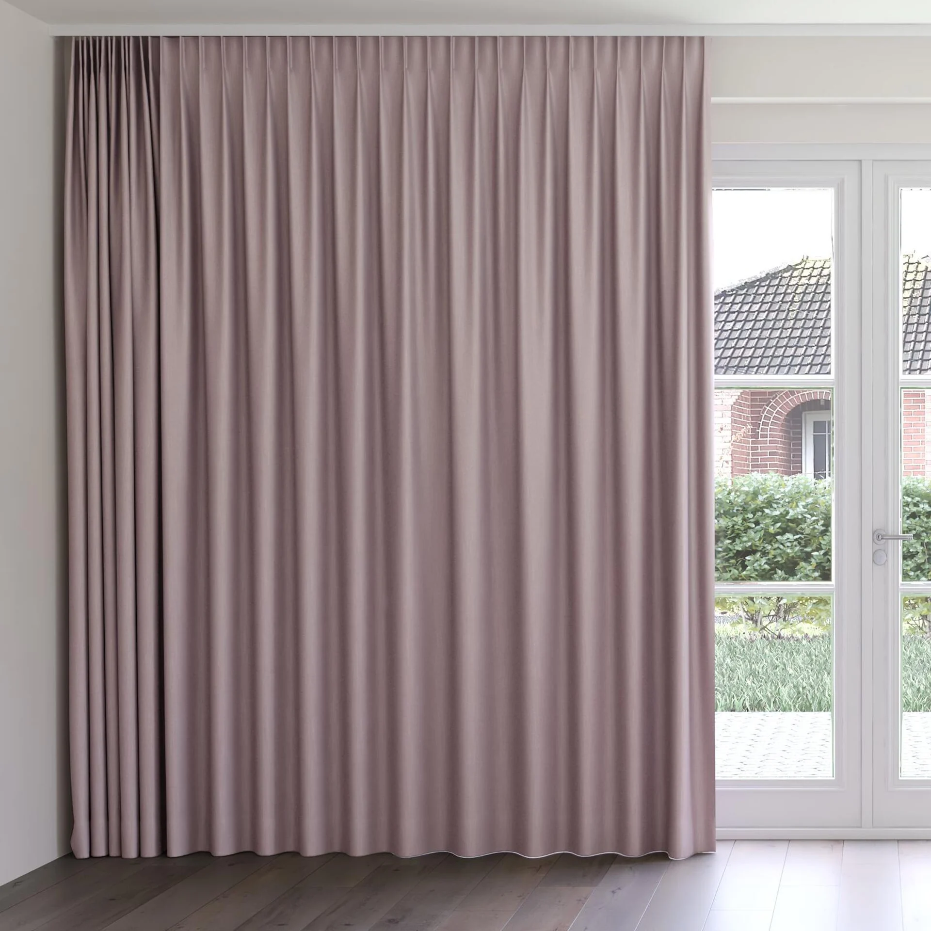 Front view of Bavaria Blossom, on curtain rail
