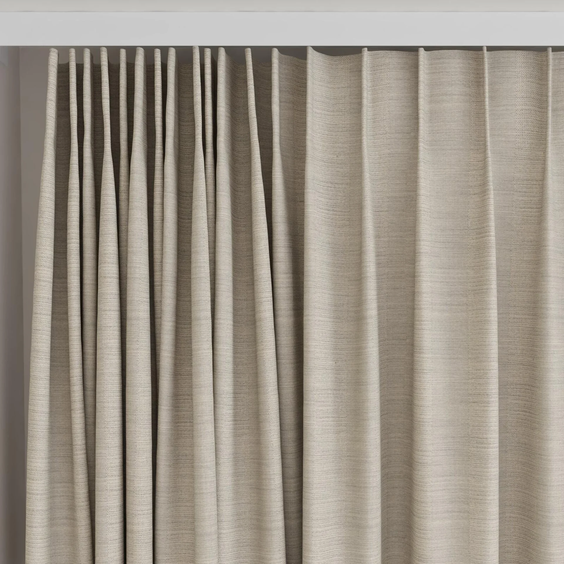 Top view of Tasman UC Birch, on curtain rail