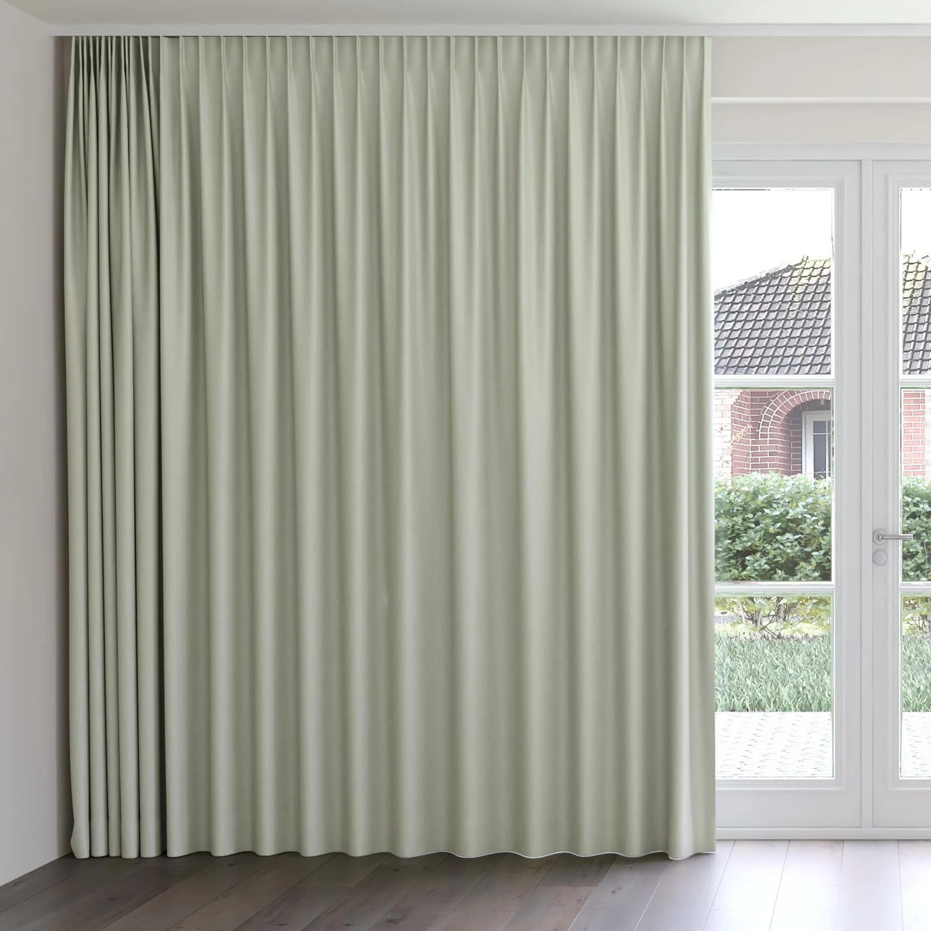 Front view of Eternal Willow, on curtain rail