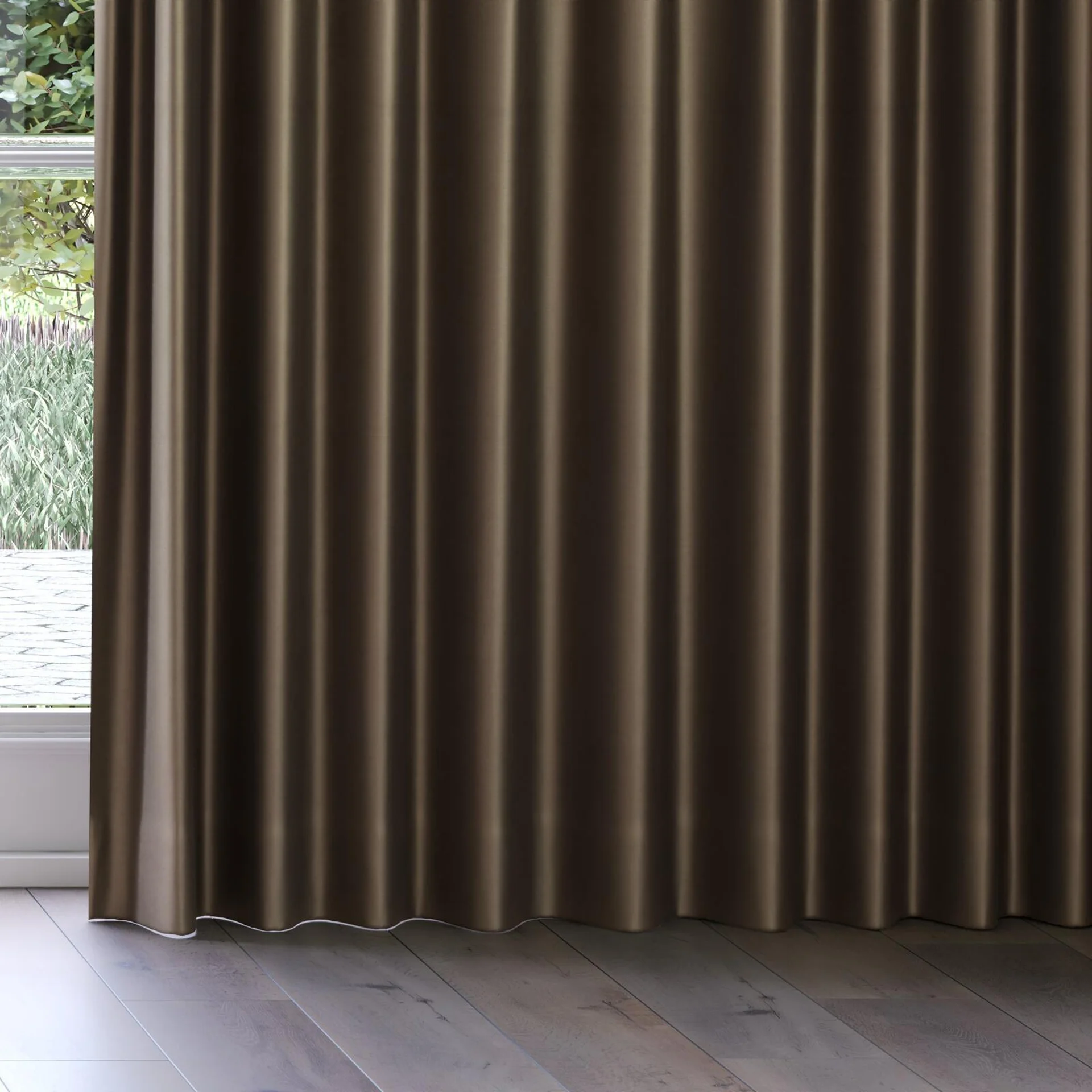 Bottom view of Mont Blanc Truffle, on curtain rail