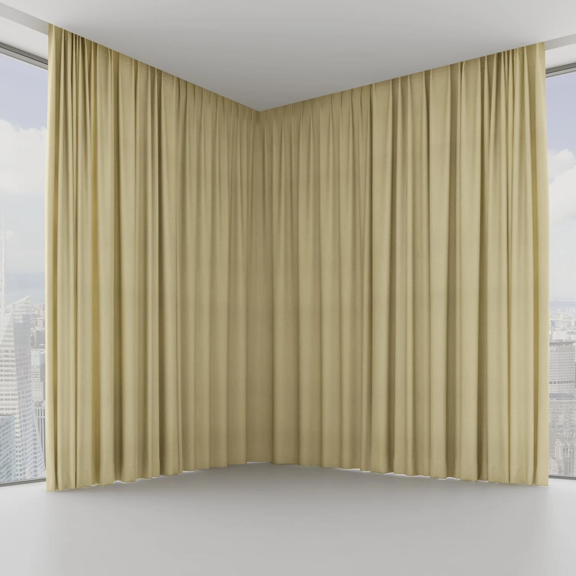 Front view of Loci Dim Out Straw, on hidden rail
