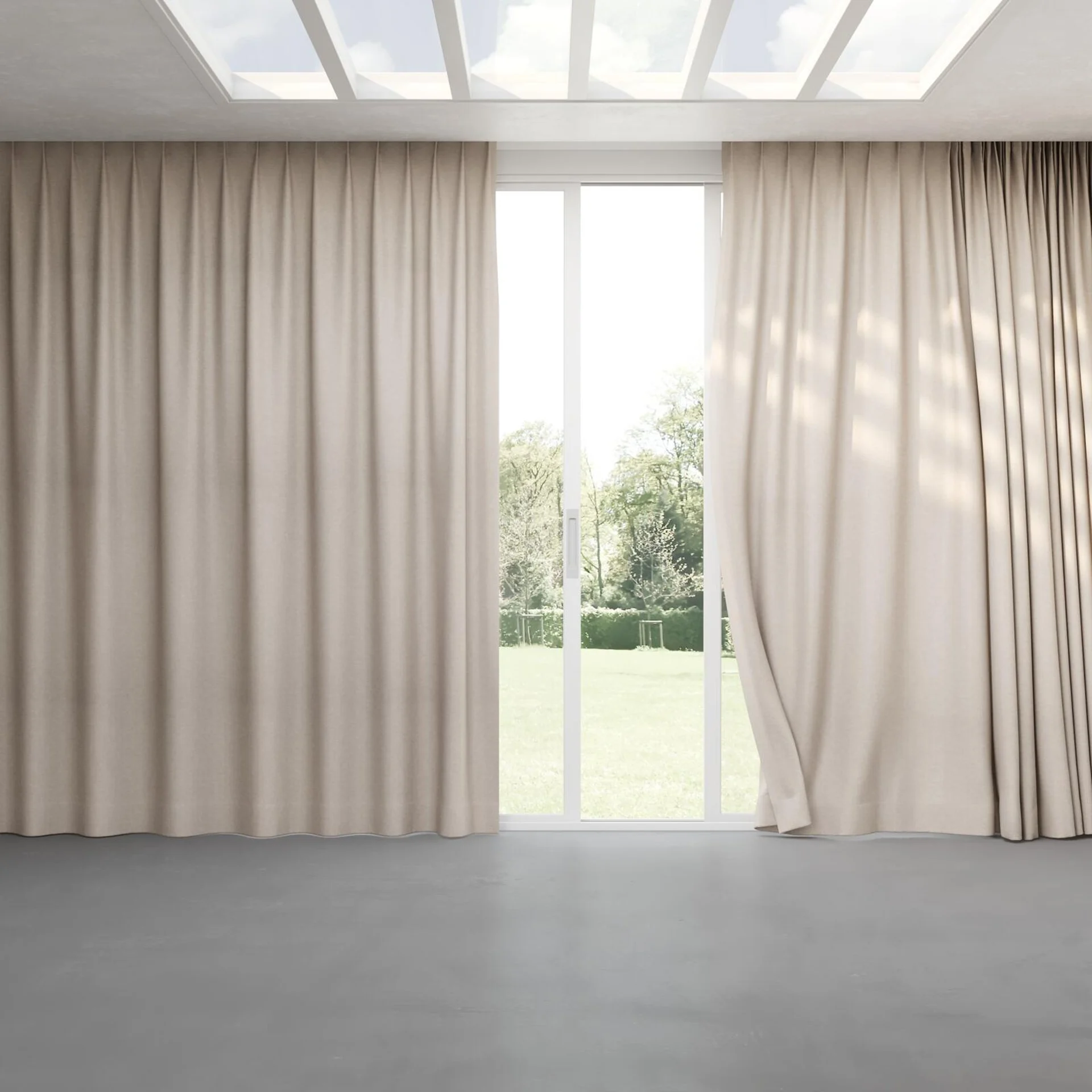 Full view of Goa Shadow, pinch pleat