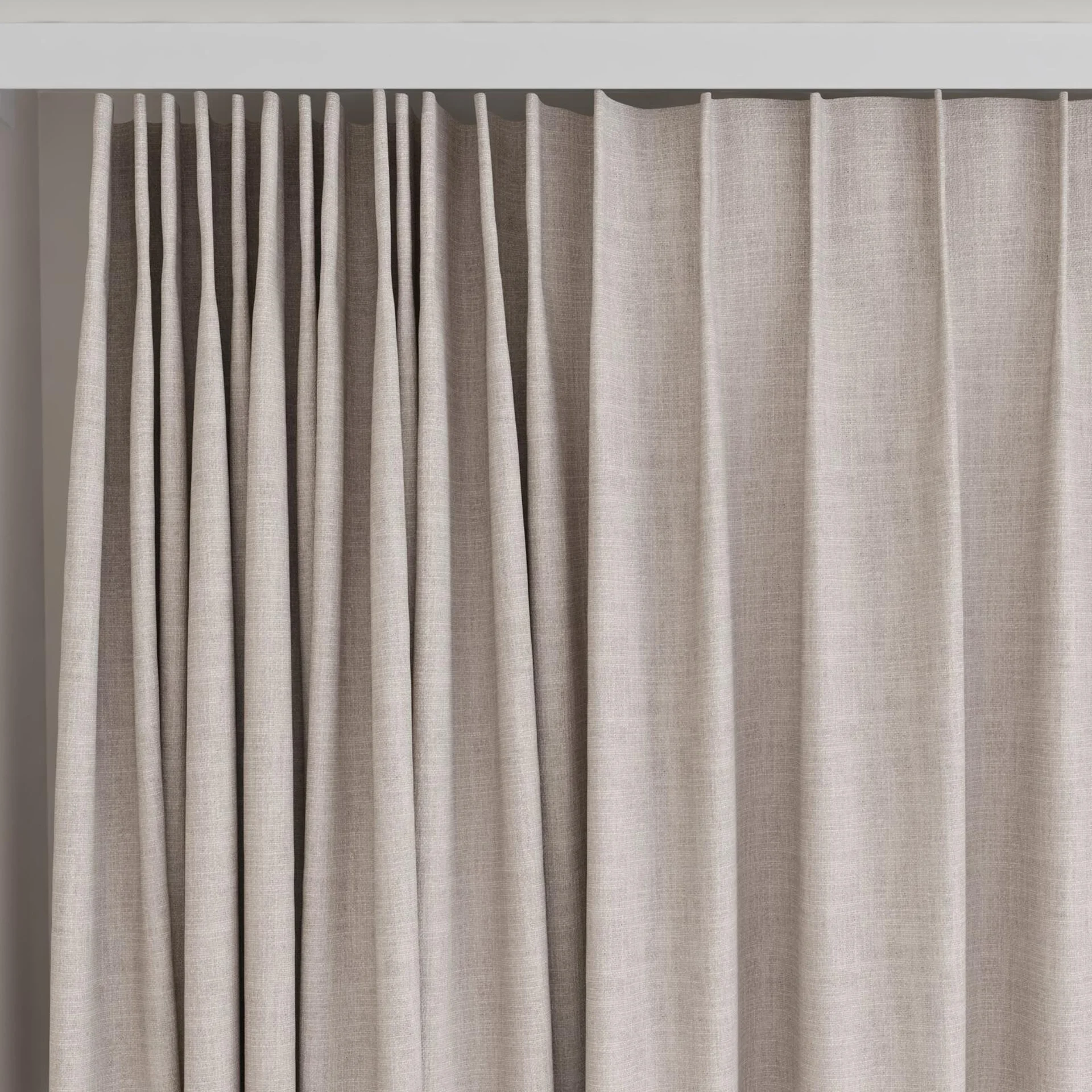 Top view of Mauritius Quartz, on curtain rail