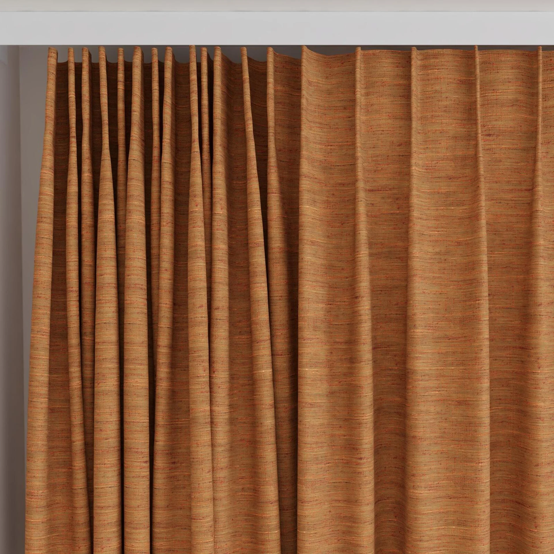 Top view of Venus Autumn, on curtain rail