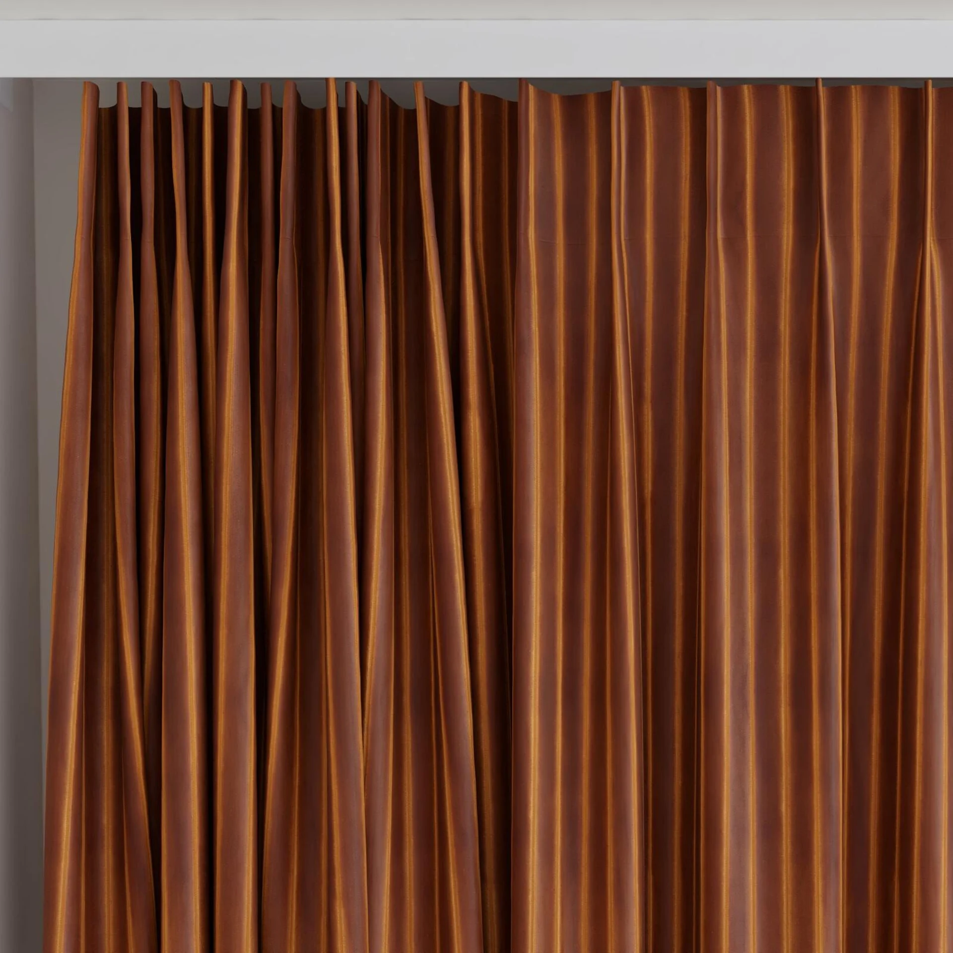 Top view of Cordial Rustic, on curtain rail