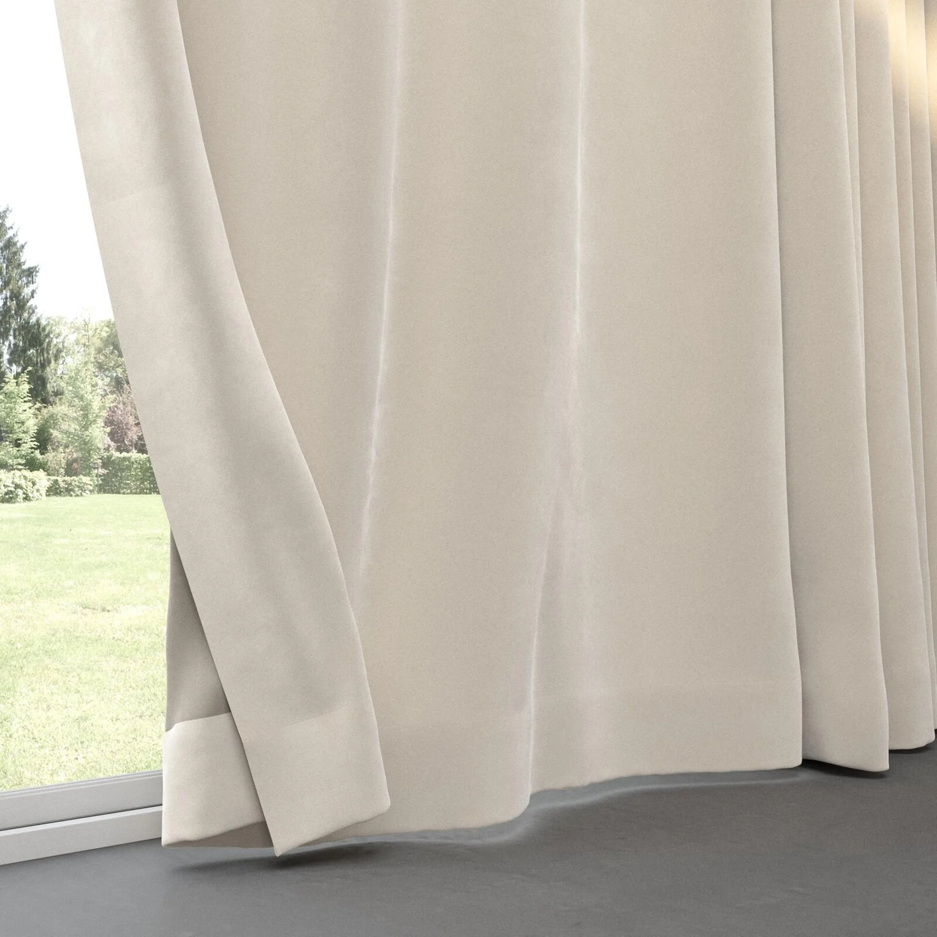 Bottom view of Verbier Marshmallow, pinch pleat