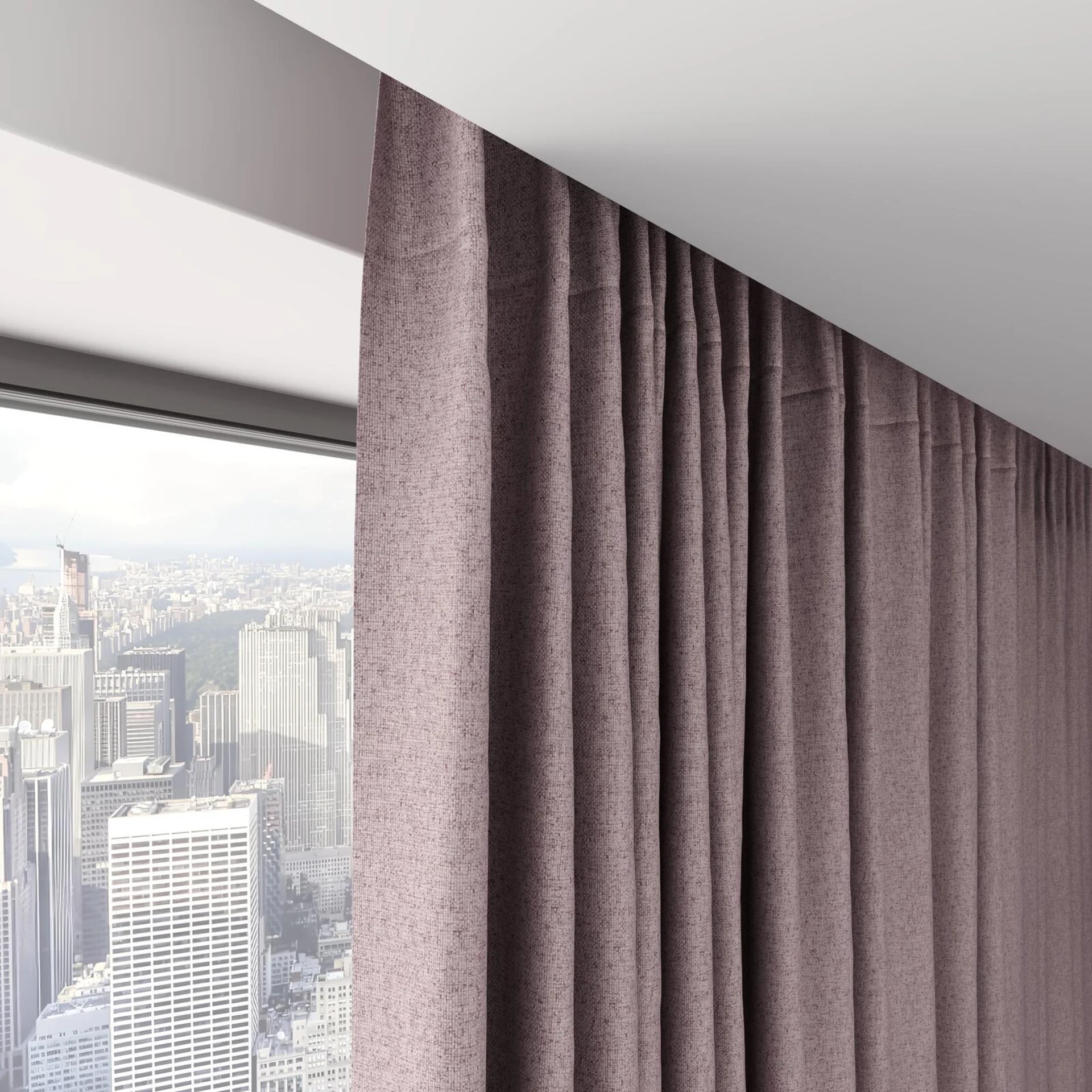 Top view of Liberate Mauve, on hidden rail