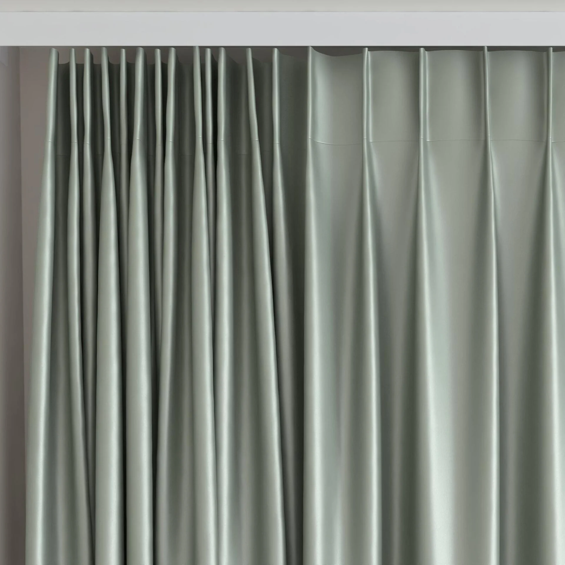 Top view of Sleek Mineral, on curtain rail