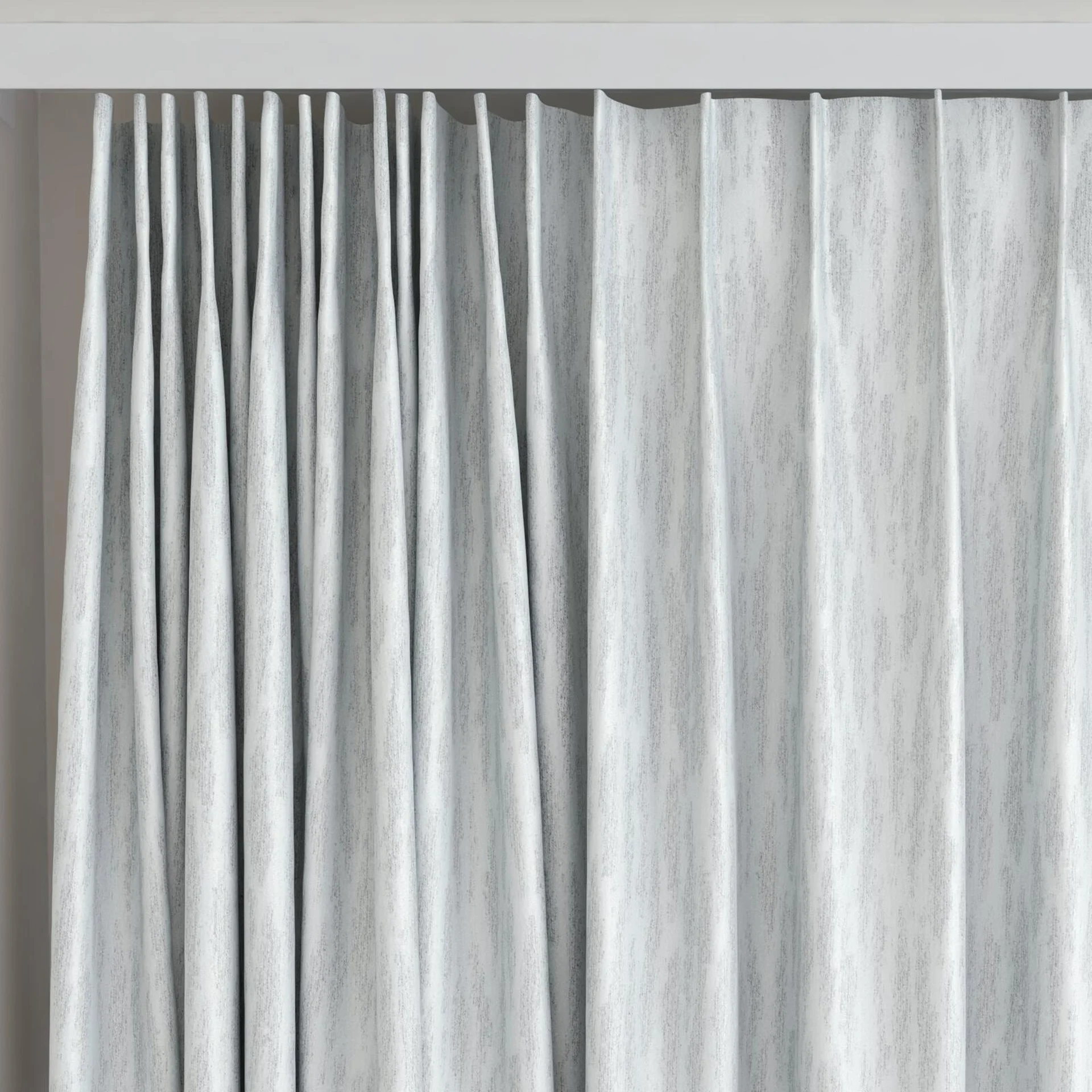 Top view of Aphelion Sterling, on curtain rail