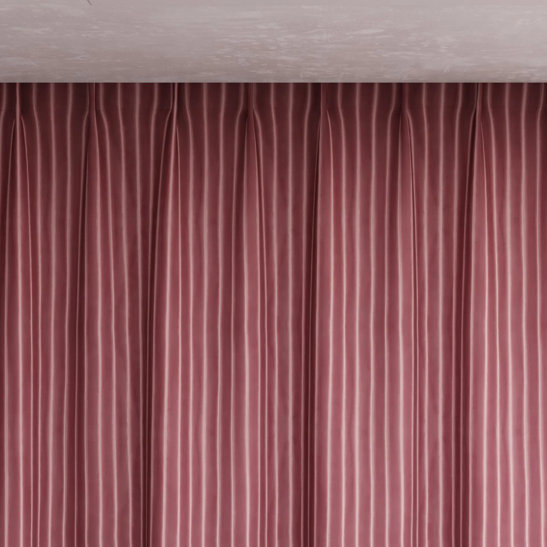 Top view of Cordial Blush, pinch pleat