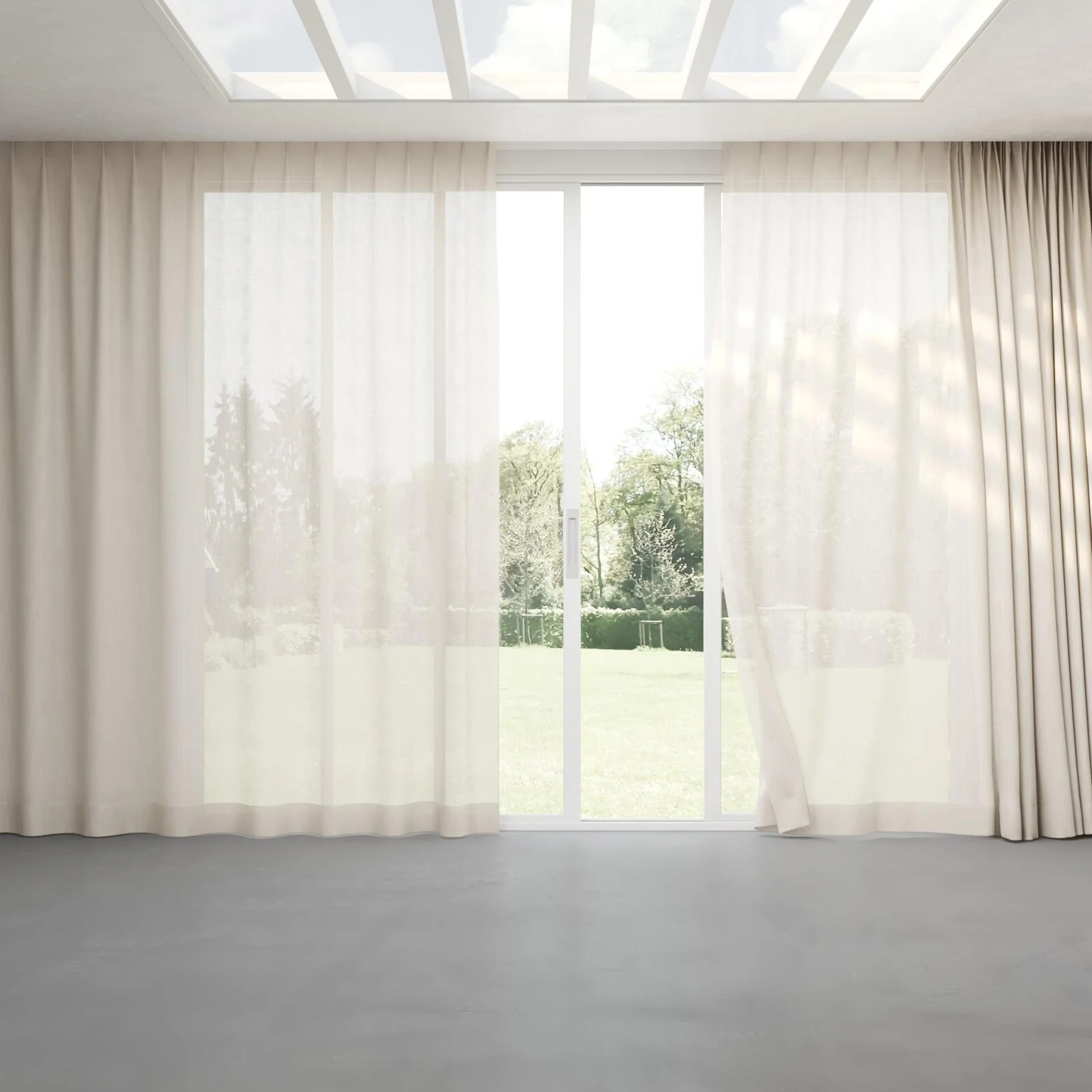 Full view of Release Flax, pinch pleat