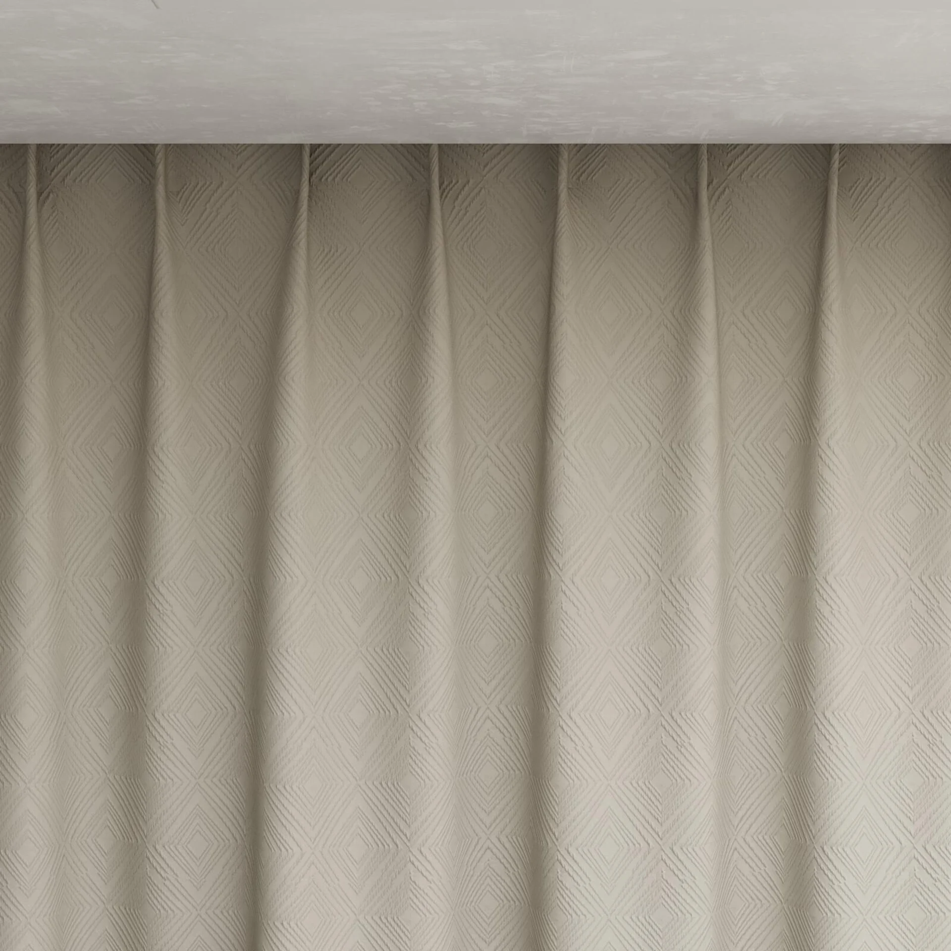 Top view of Senza Linen, pinch pleat