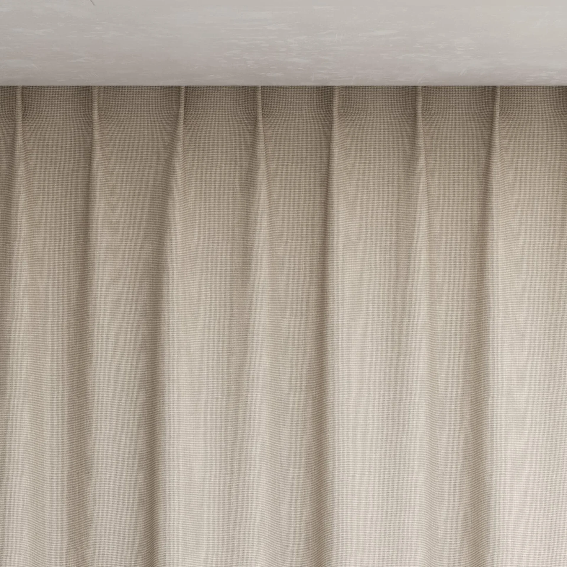 Top view of Yugen Linen, pinch pleat
