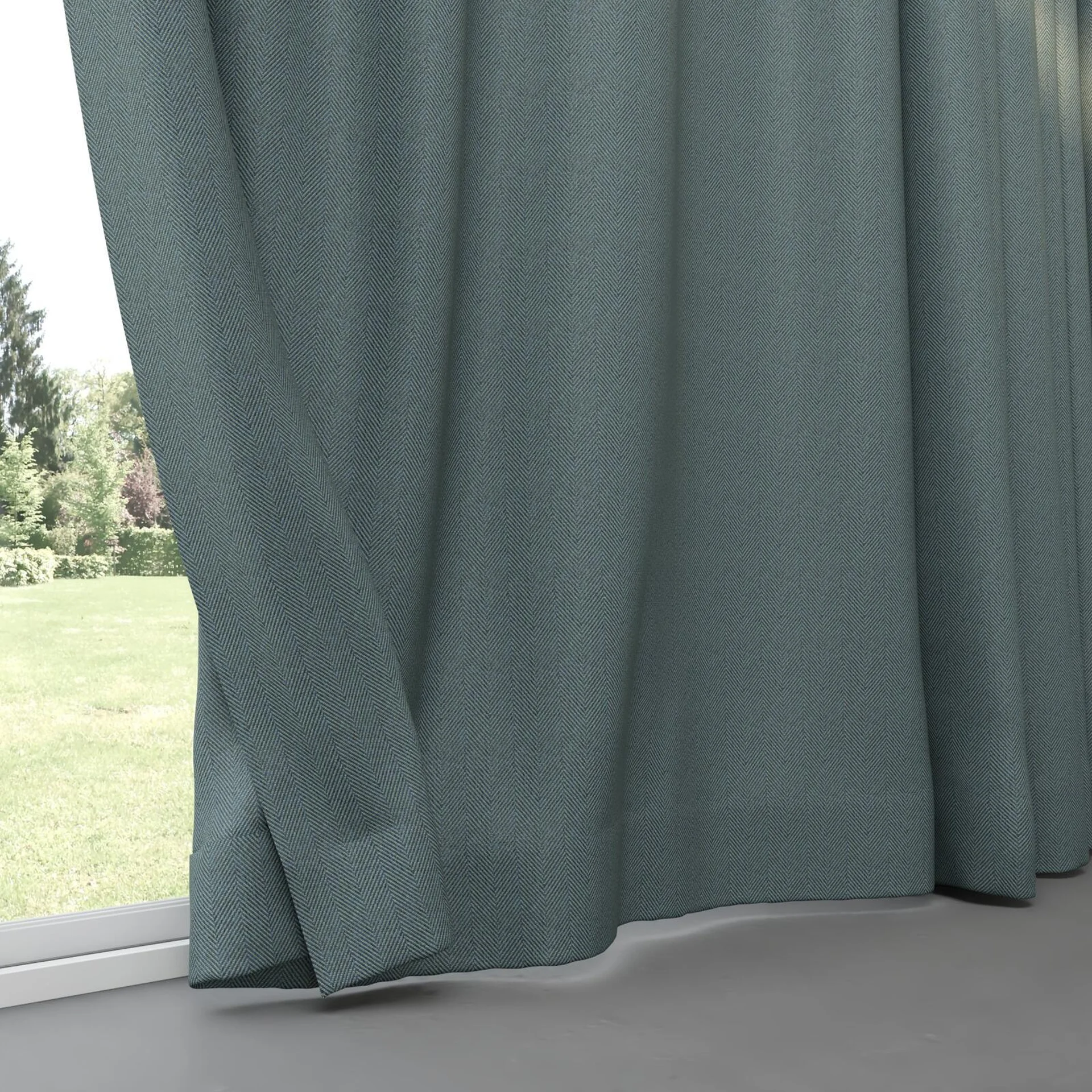 Bottom view of Trailblazer Jade, pinch pleat