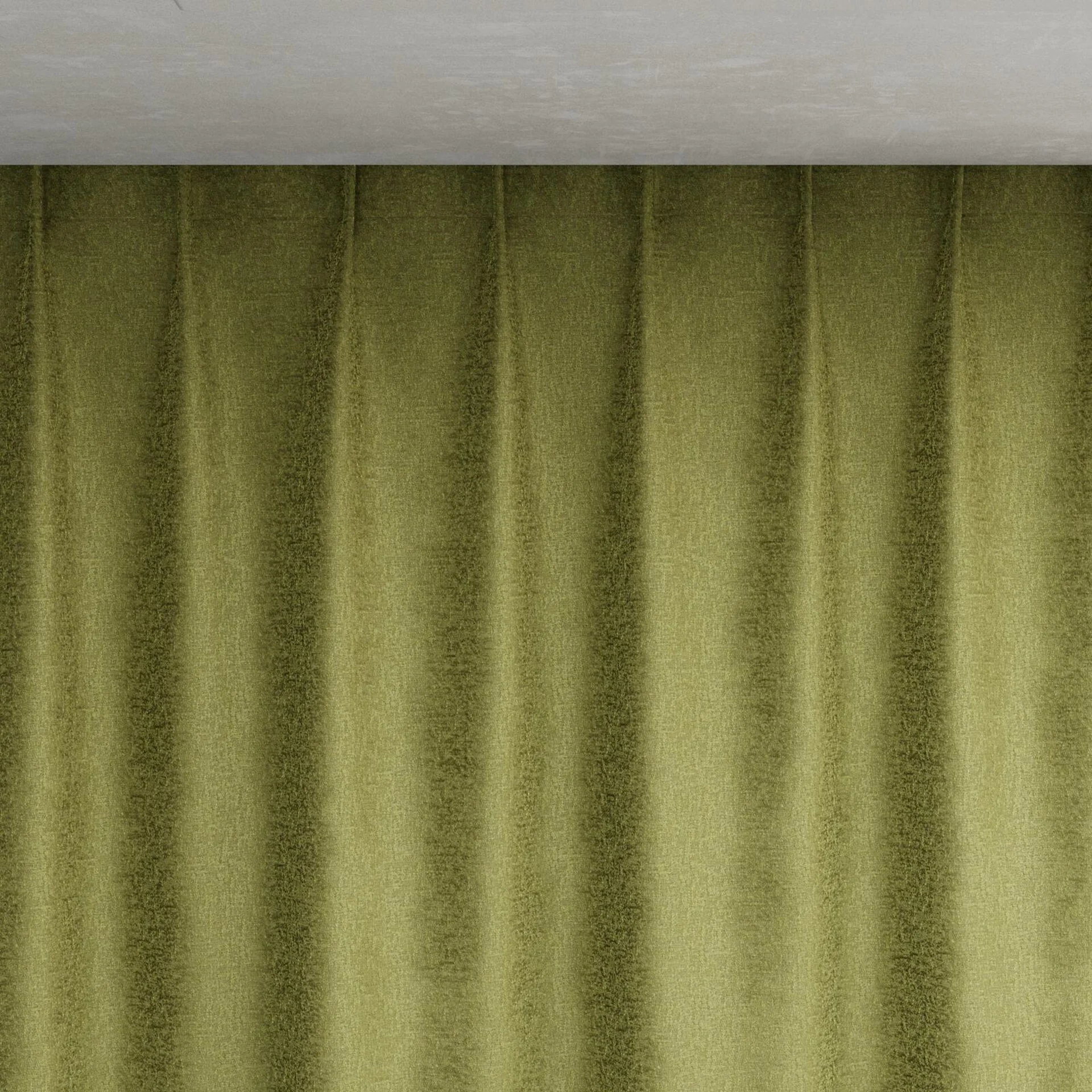 Top view of Brigadier Dill, pinch pleat
