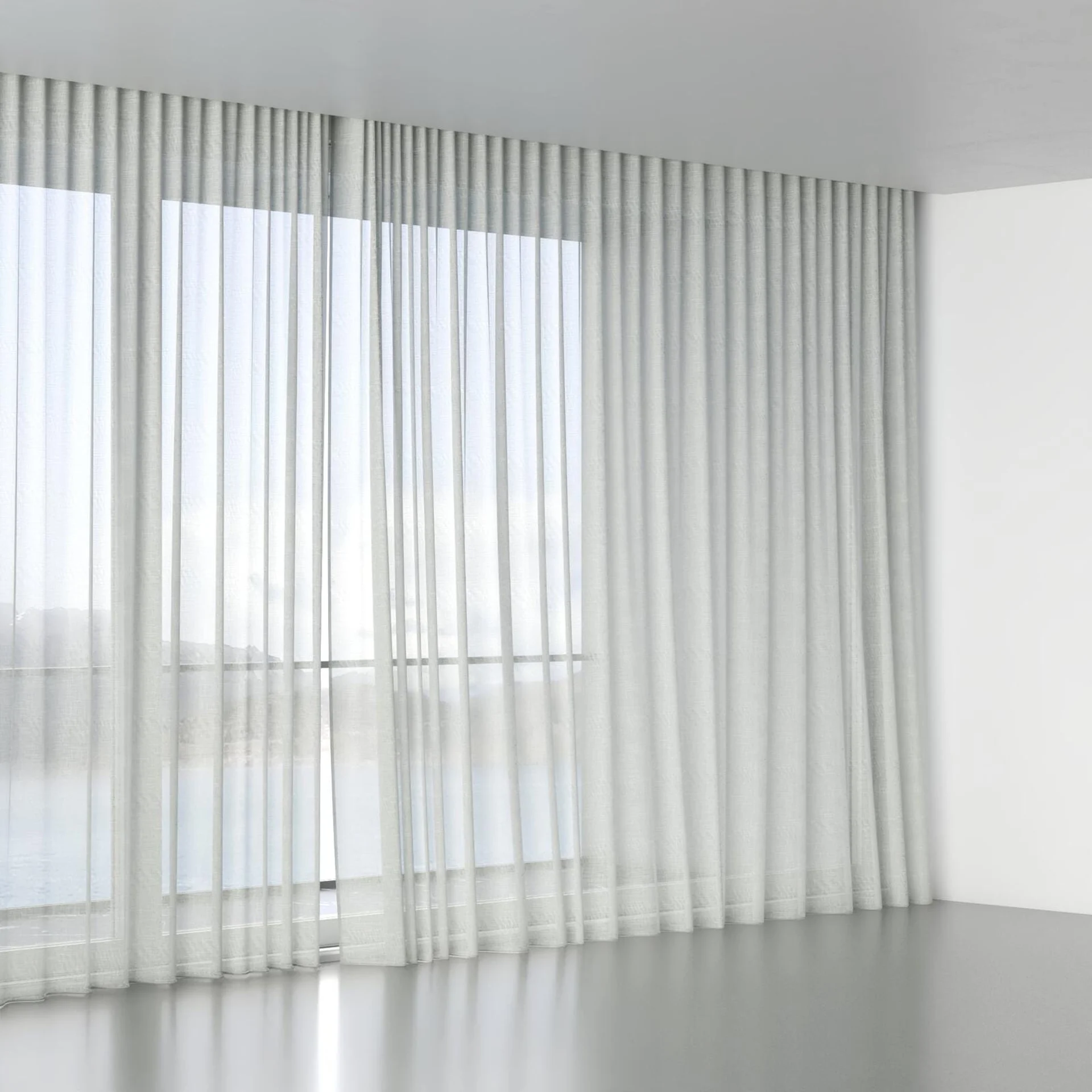 Full view of Uno Snow, wave pleat